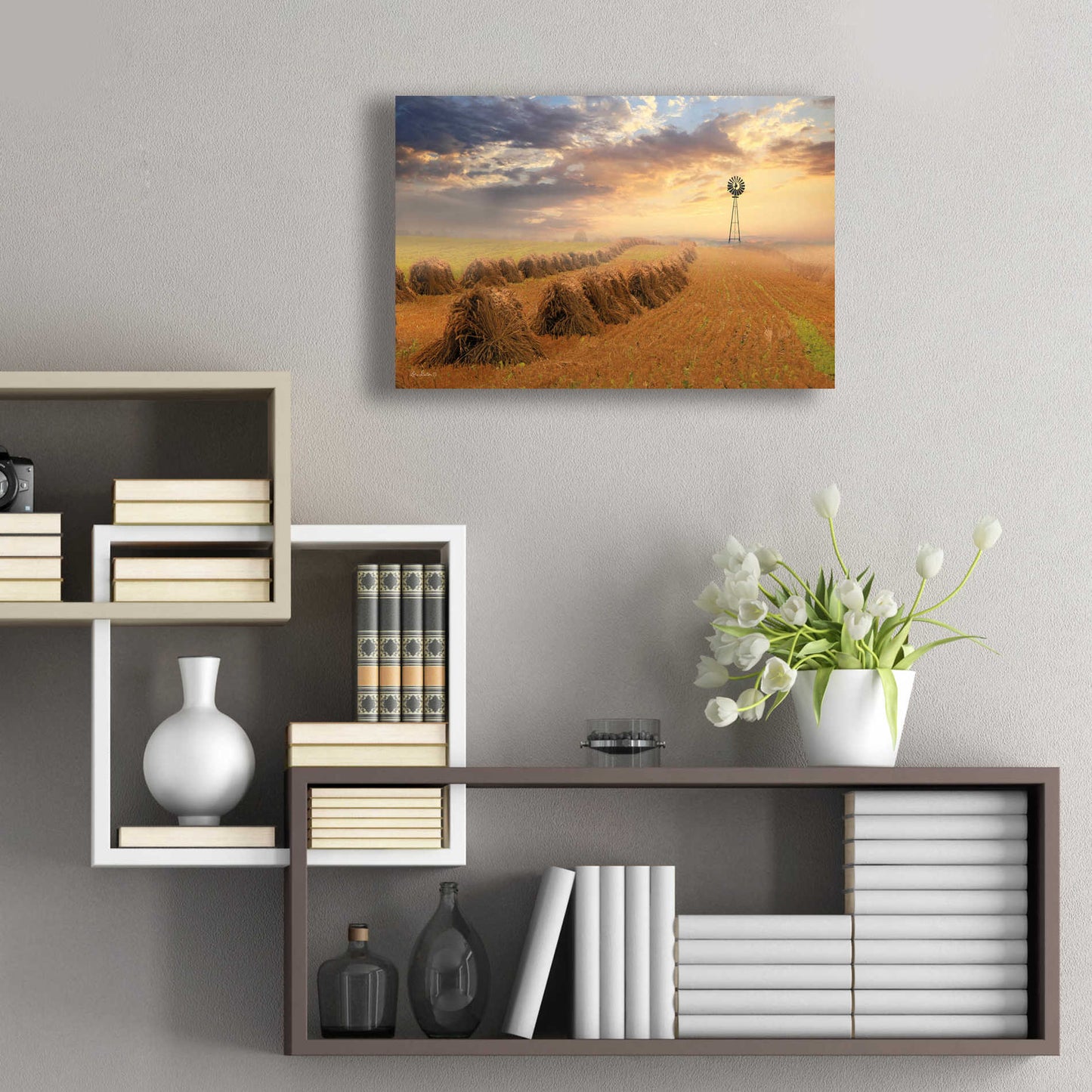 Epic Art 'Amish Country Sunrise' by Lori Deiter Acrylic Glass Wall Art,24x16