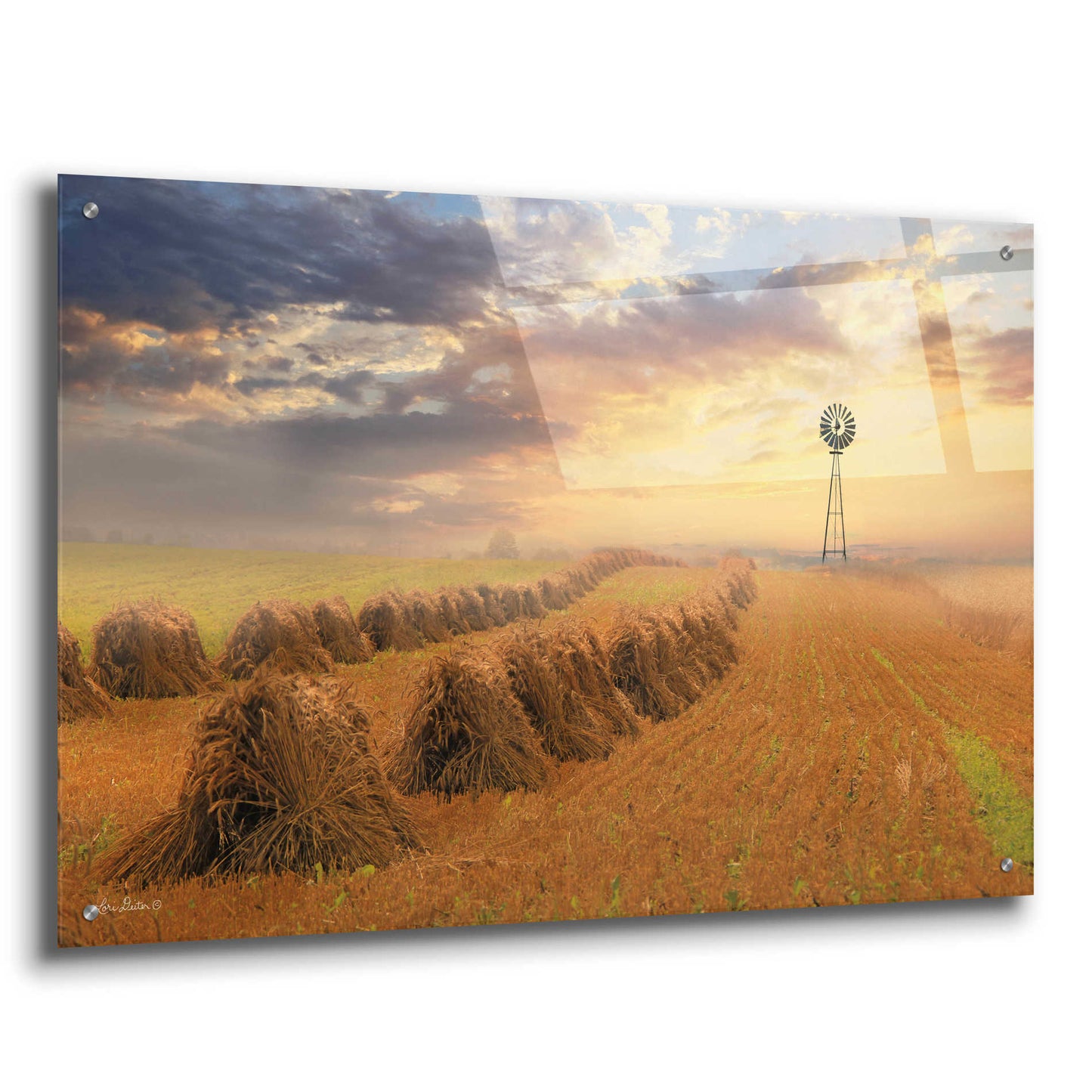 Epic Art 'Amish Country Sunrise' by Lori Deiter Acrylic Glass Wall Art,36x24