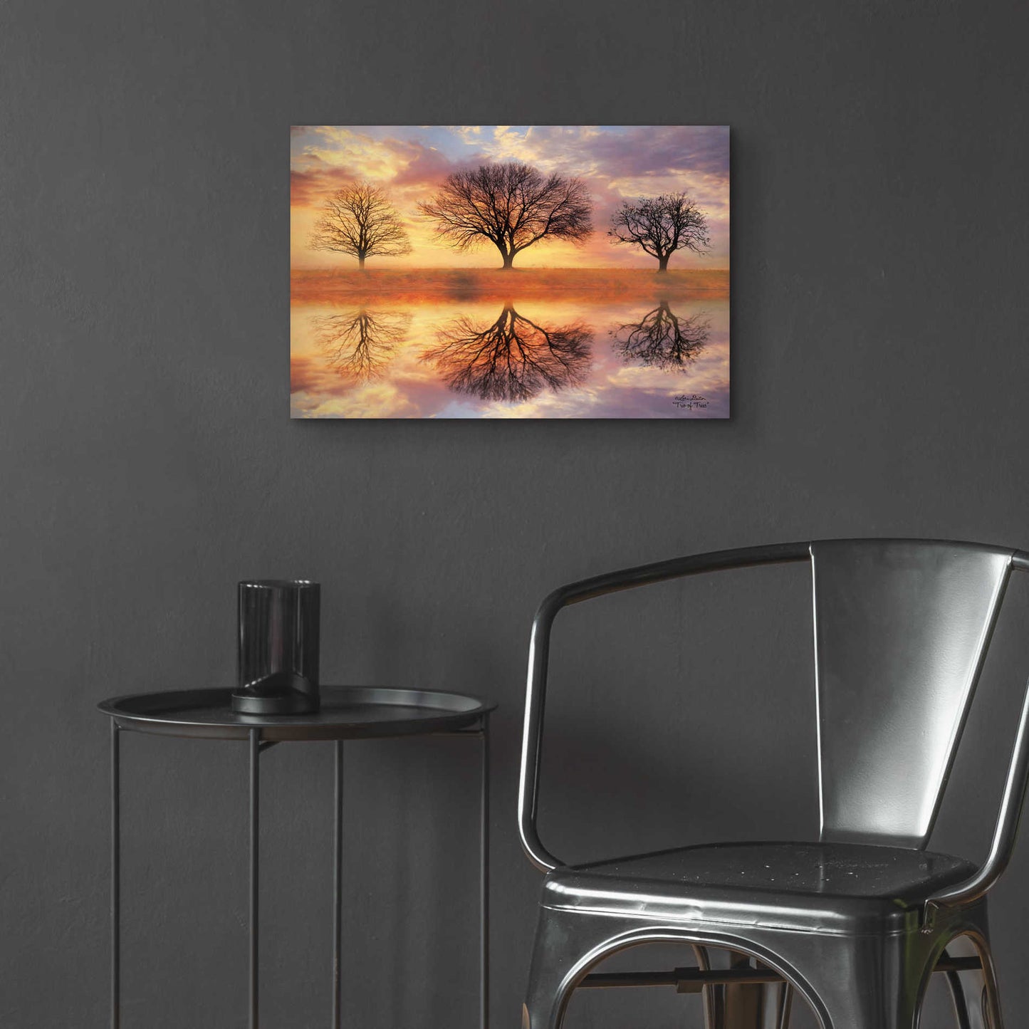 Epic Art 'Trio of Trees' by Lori Deiter Acrylic Glass Wall Art,24x16