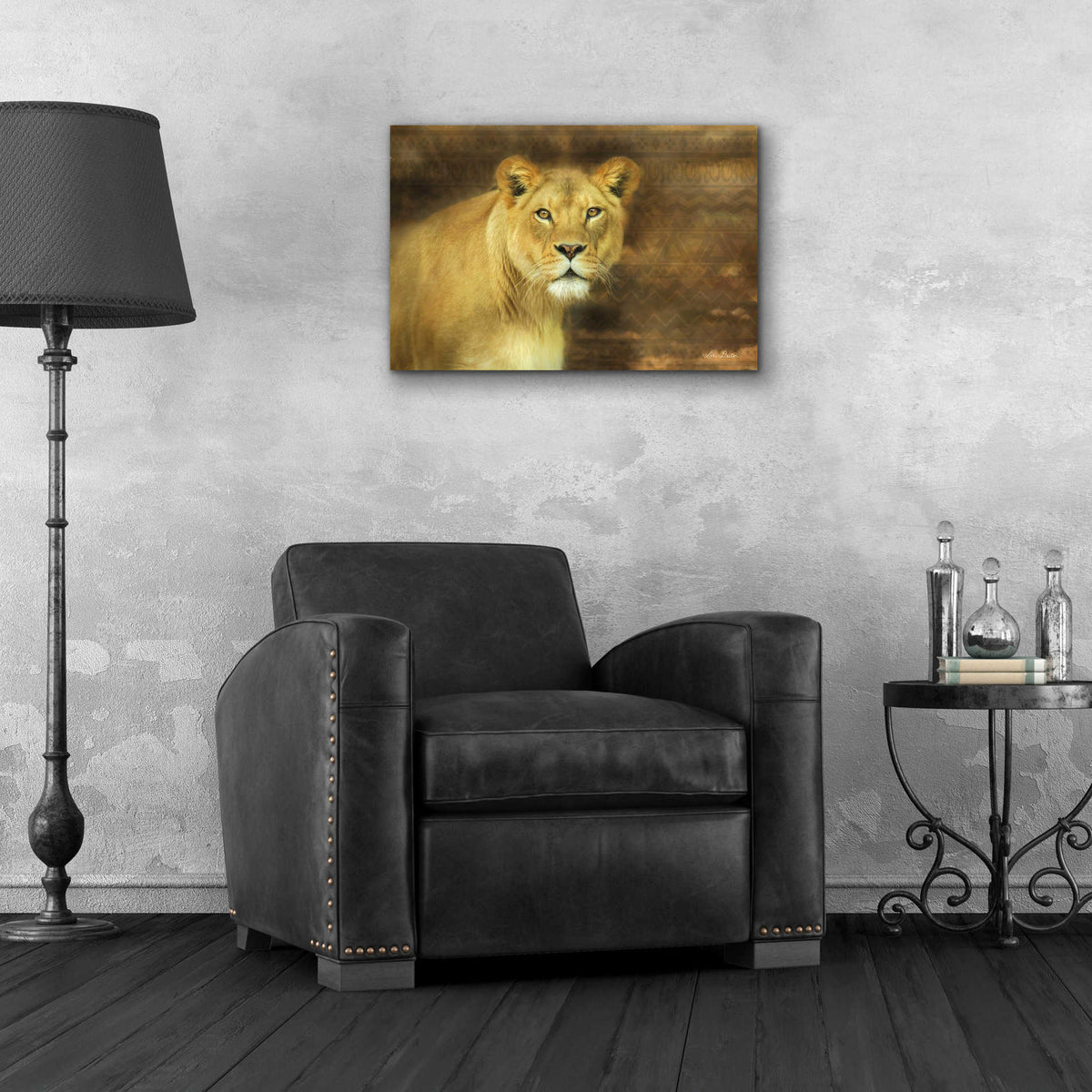 Epic Art 'Tribal Lioness' by Lori Deiter Acrylic Glass Wall Art,24x16