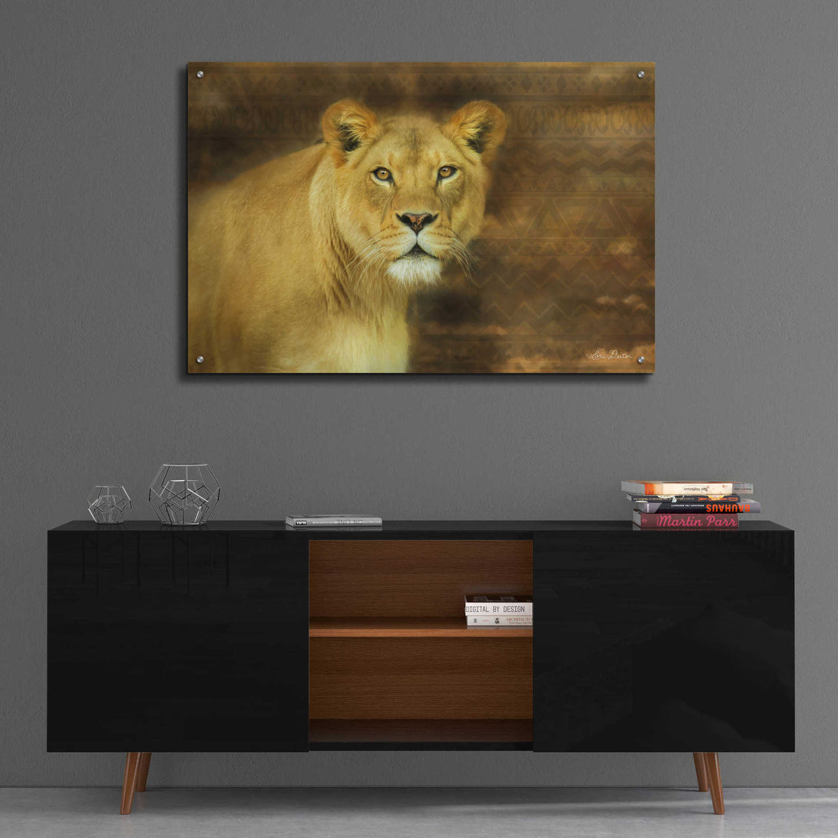 Epic Art 'Tribal Lioness' by Lori Deiter Acrylic Glass Wall Art,36x24
