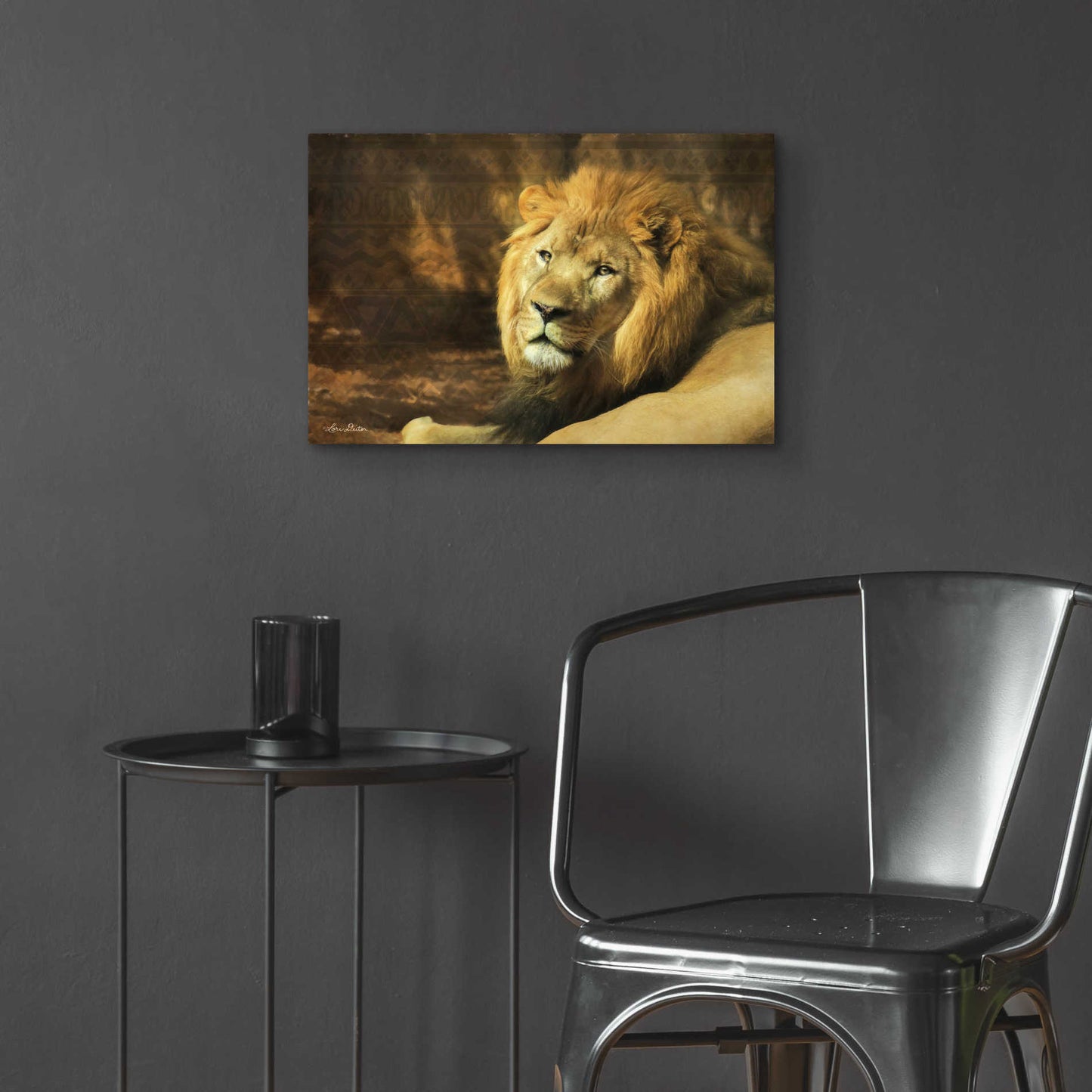 Epic Art 'Tribal Lion' by Lori Deiter Acrylic Glass Wall Art,24x16