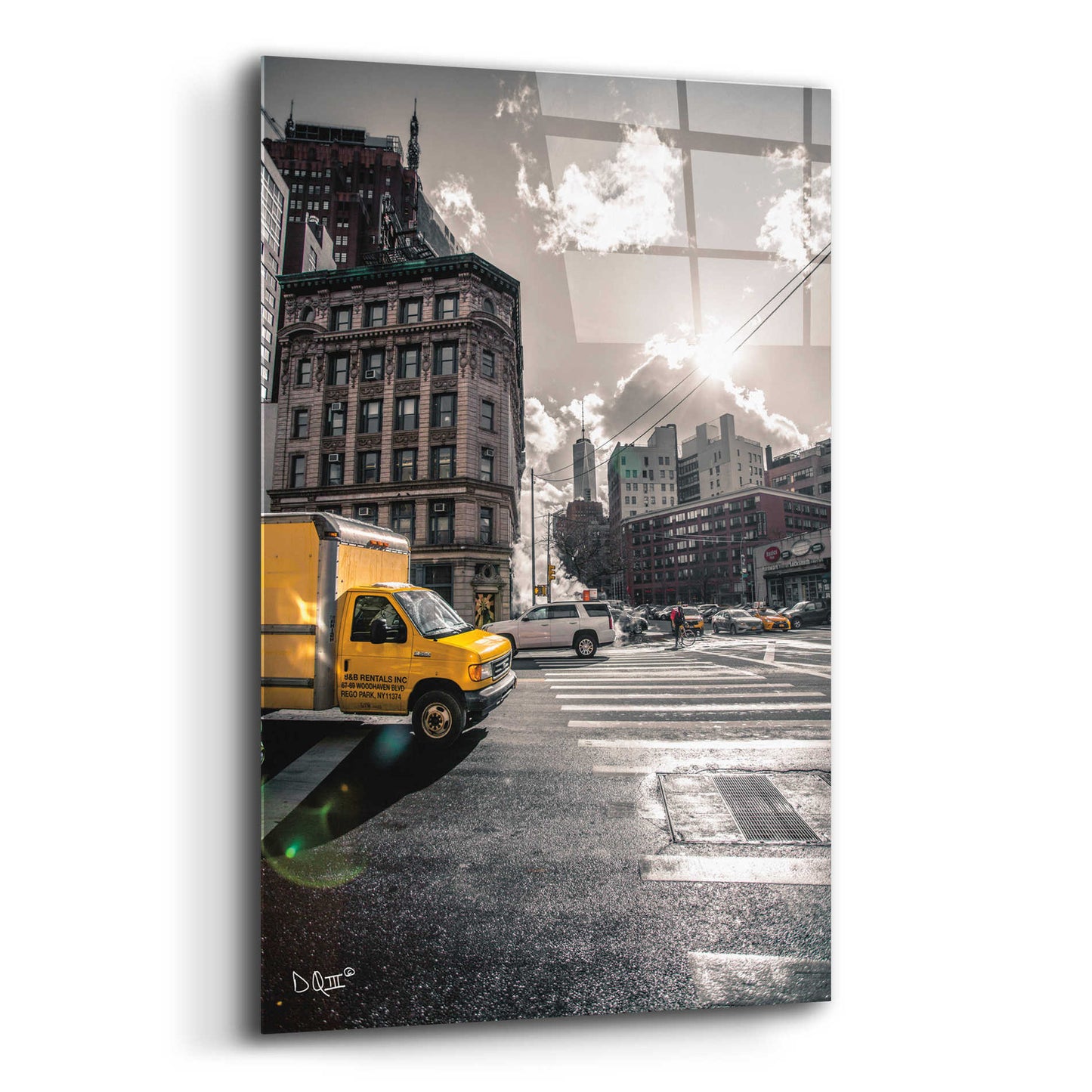 Epic Art 'Crosswalks of Manhattan I' by Donnie Quillen, Acrylic Glass Wall Art,12x16