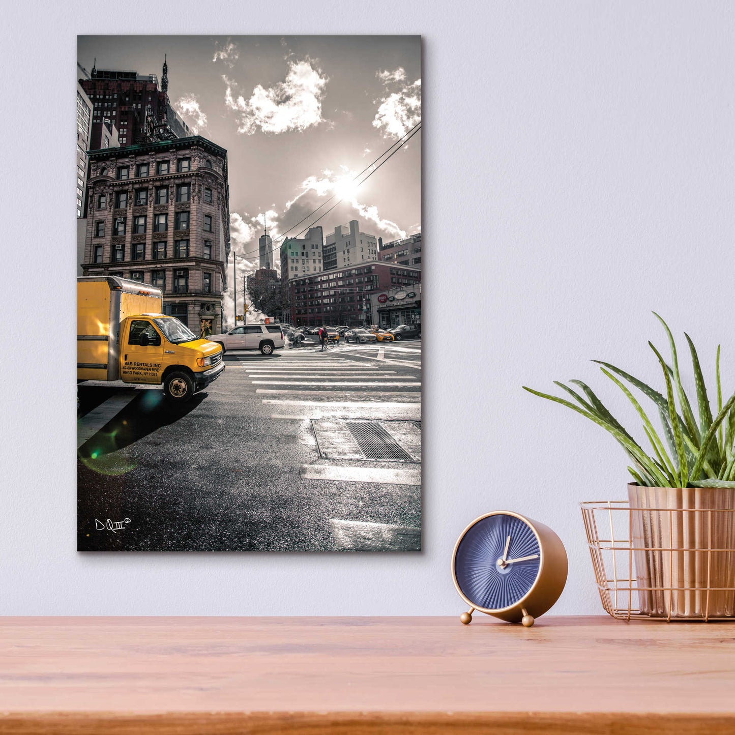 Epic Art 'Crosswalks of Manhattan I' by Donnie Quillen, Acrylic Glass Wall Art,12x16