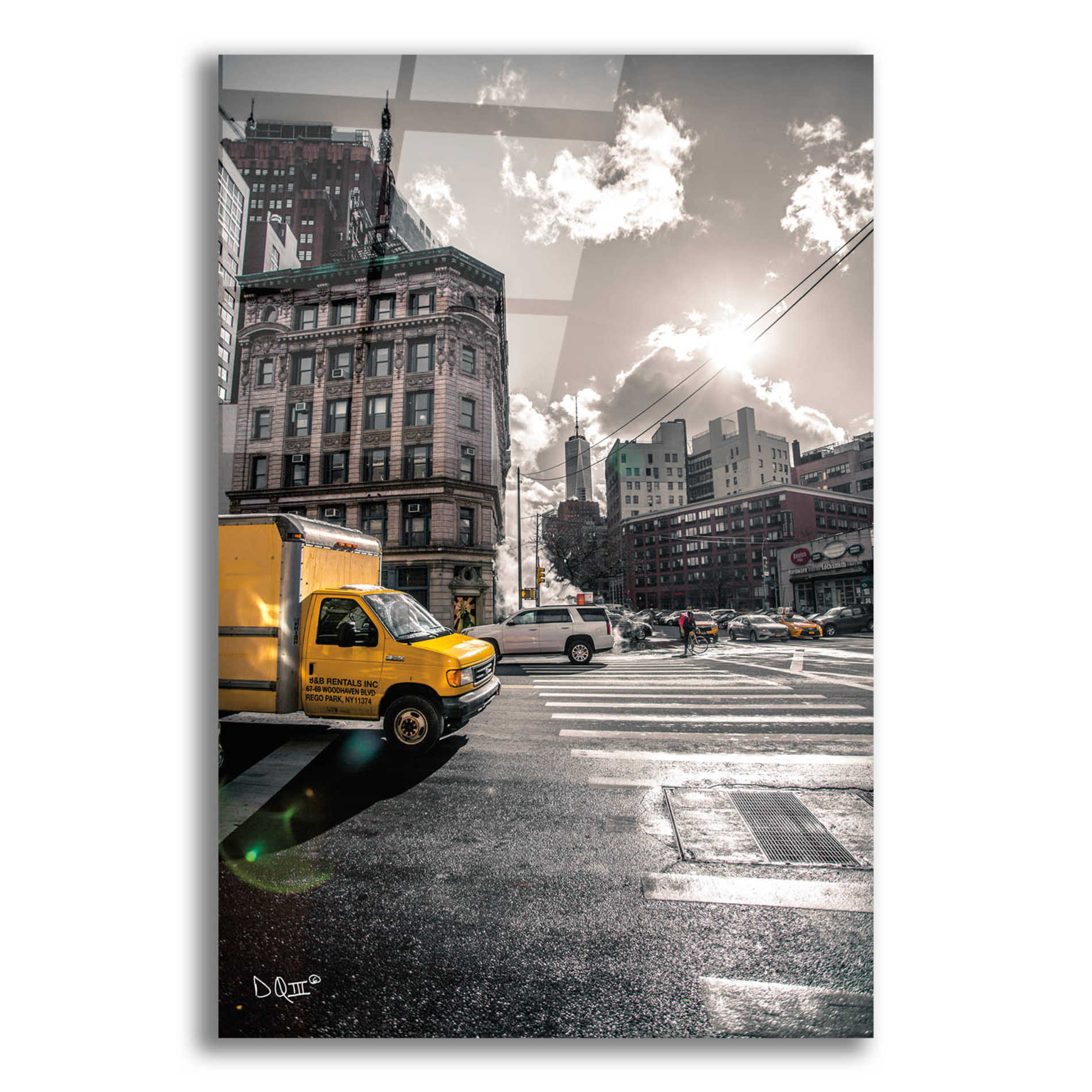 Epic Art 'Crosswalks of Manhattan I' by Donnie Quillen, Acrylic Glass Wall Art,12x16