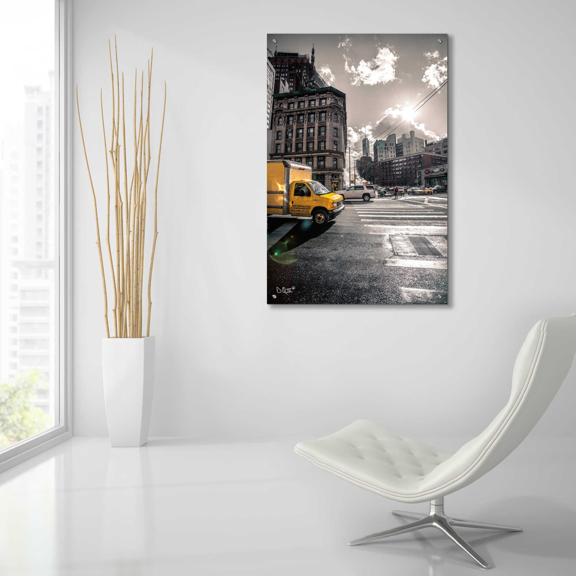 Epic Art 'Crosswalks of Manhattan I' by Donnie Quillen, Acrylic Glass Wall Art,24x36