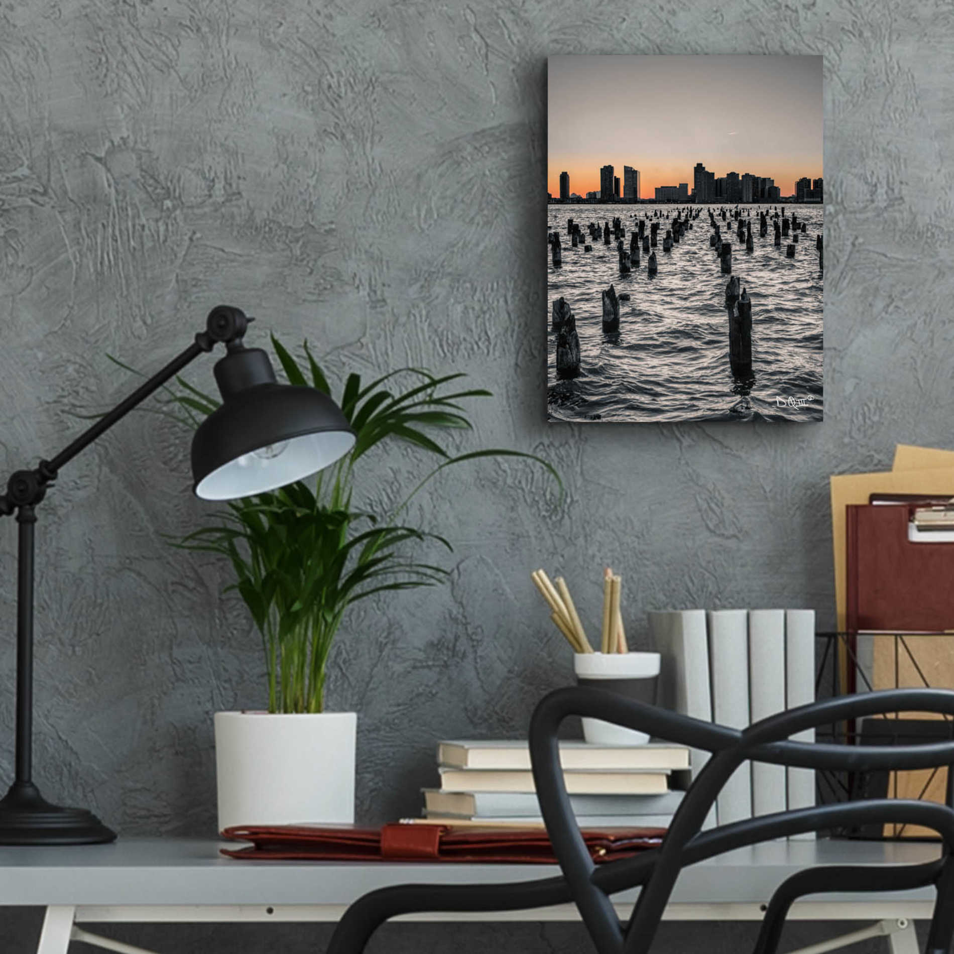 Epic Art 'Manhattan Sunrise I' by Donnie Quillen, Acrylic Glass Wall Art,12x16