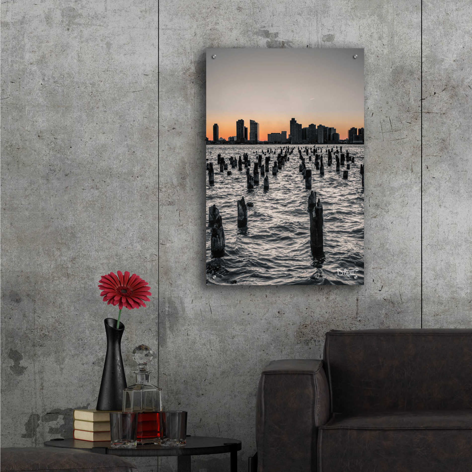 Epic Art 'Manhattan Sunrise I' by Donnie Quillen, Acrylic Glass Wall Art,24x36