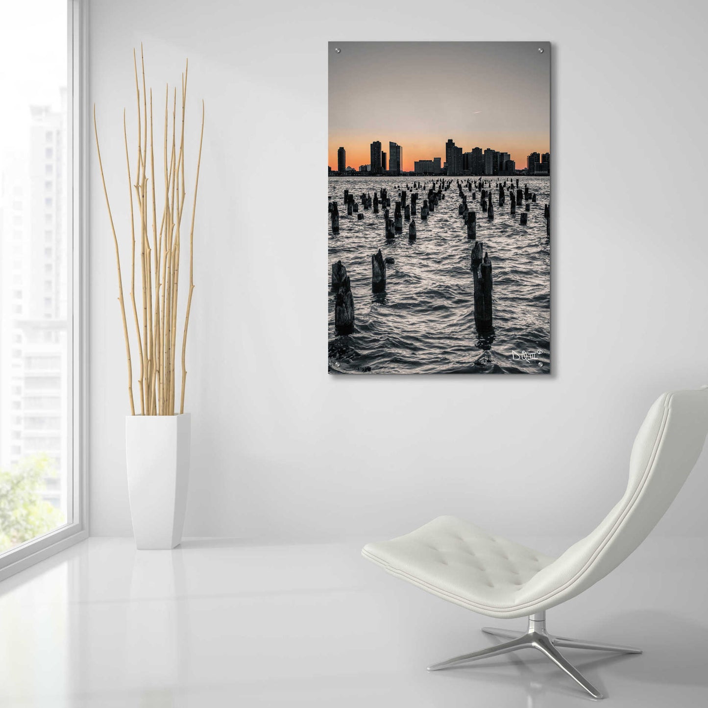 Epic Art 'Manhattan Sunrise I' by Donnie Quillen, Acrylic Glass Wall Art,24x36