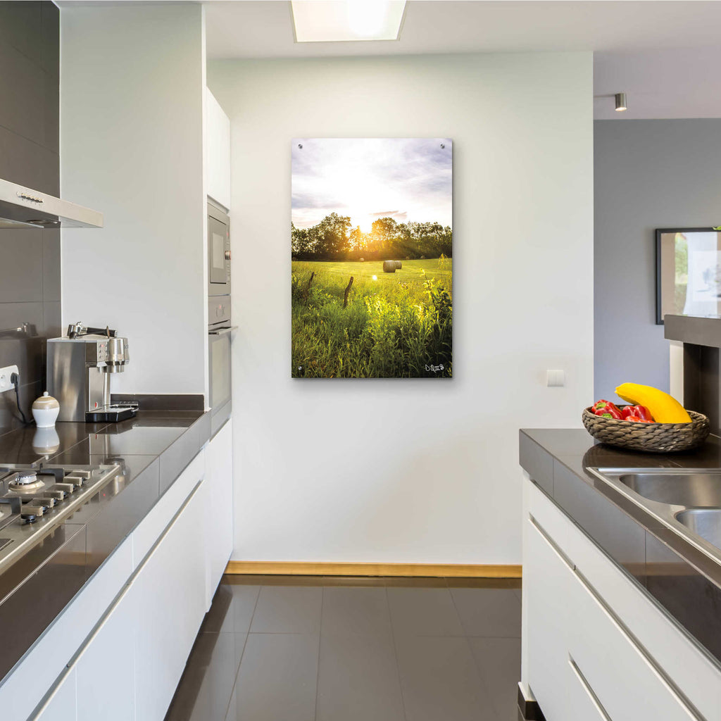 Epic Art 'Daybreak in the Country I' by Donnie Quillen, Acrylic Glass Wall Art,24x36
