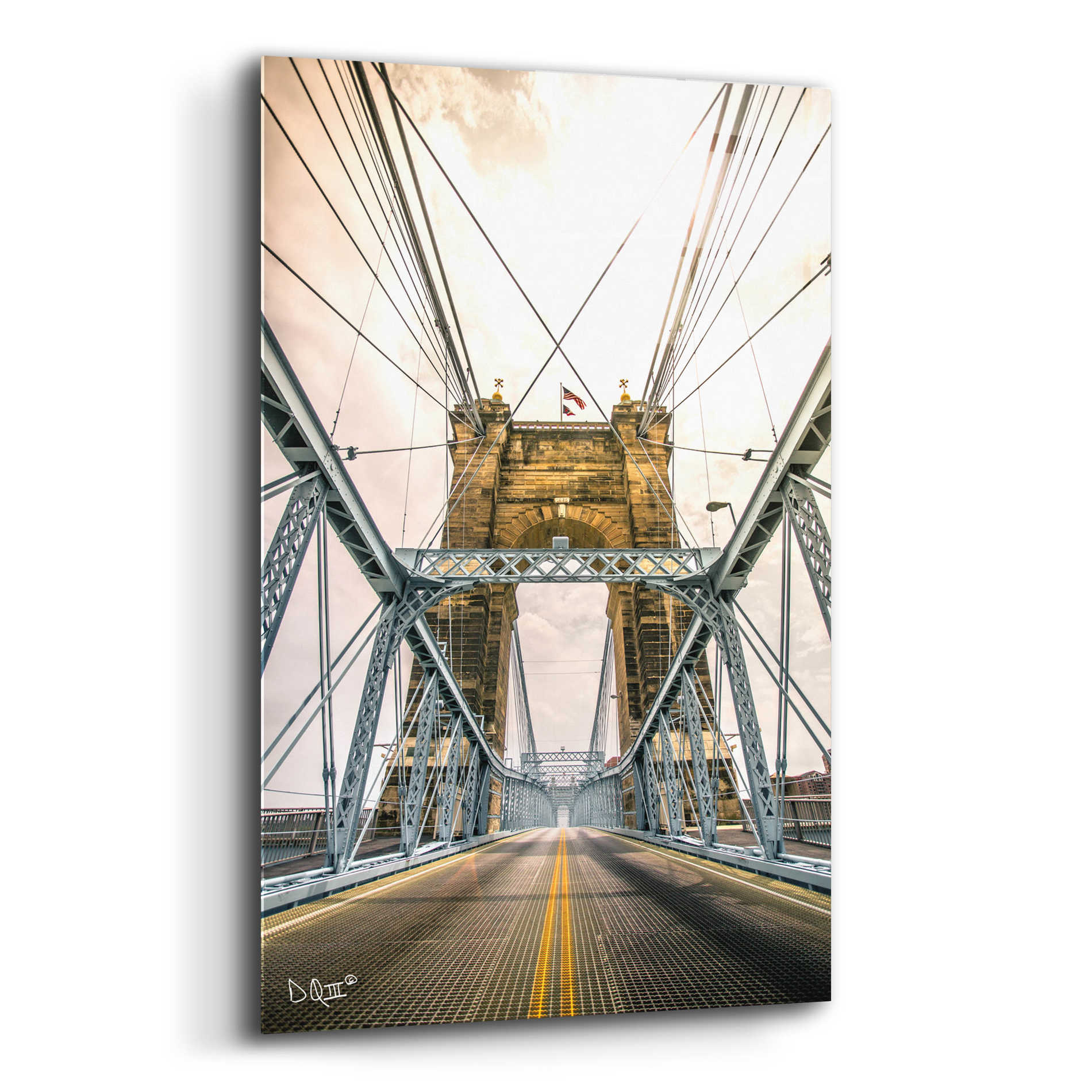 Epic Art 'Bridge to Ohio' by Donnie Quillen, Acrylic Glass Wall Art,12x16