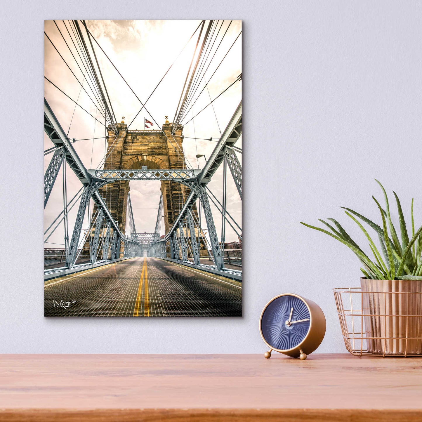 Epic Art 'Bridge to Ohio' by Donnie Quillen, Acrylic Glass Wall Art,12x16