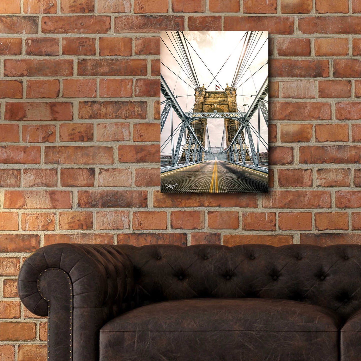 Epic Art 'Bridge to Ohio' by Donnie Quillen, Acrylic Glass Wall Art,16x24