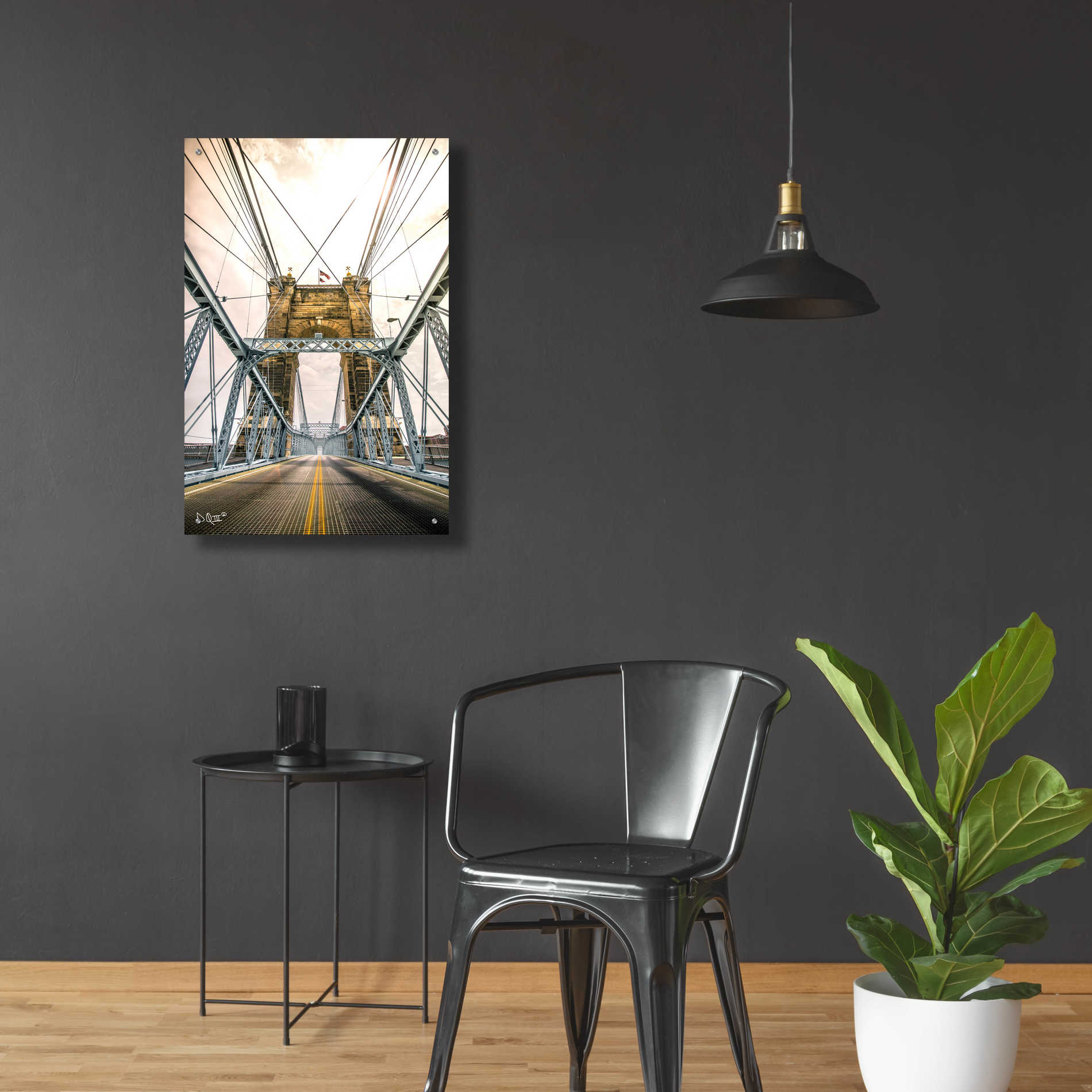 Epic Art 'Bridge to Ohio' by Donnie Quillen, Acrylic Glass Wall Art,24x36