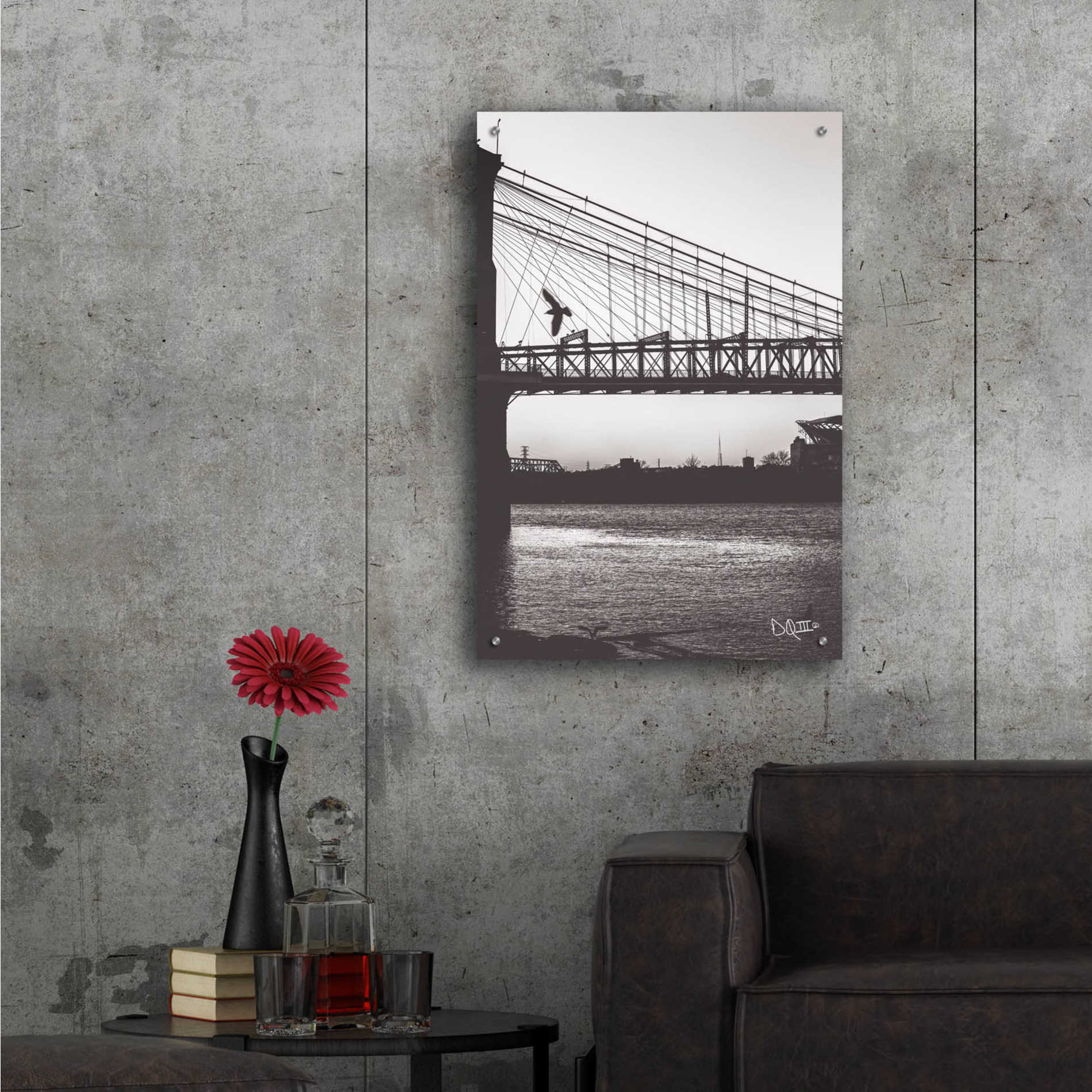 Epic Art 'Suspension Bridge II' by Donnie Quillen, Acrylic Glass Wall Art,24x36