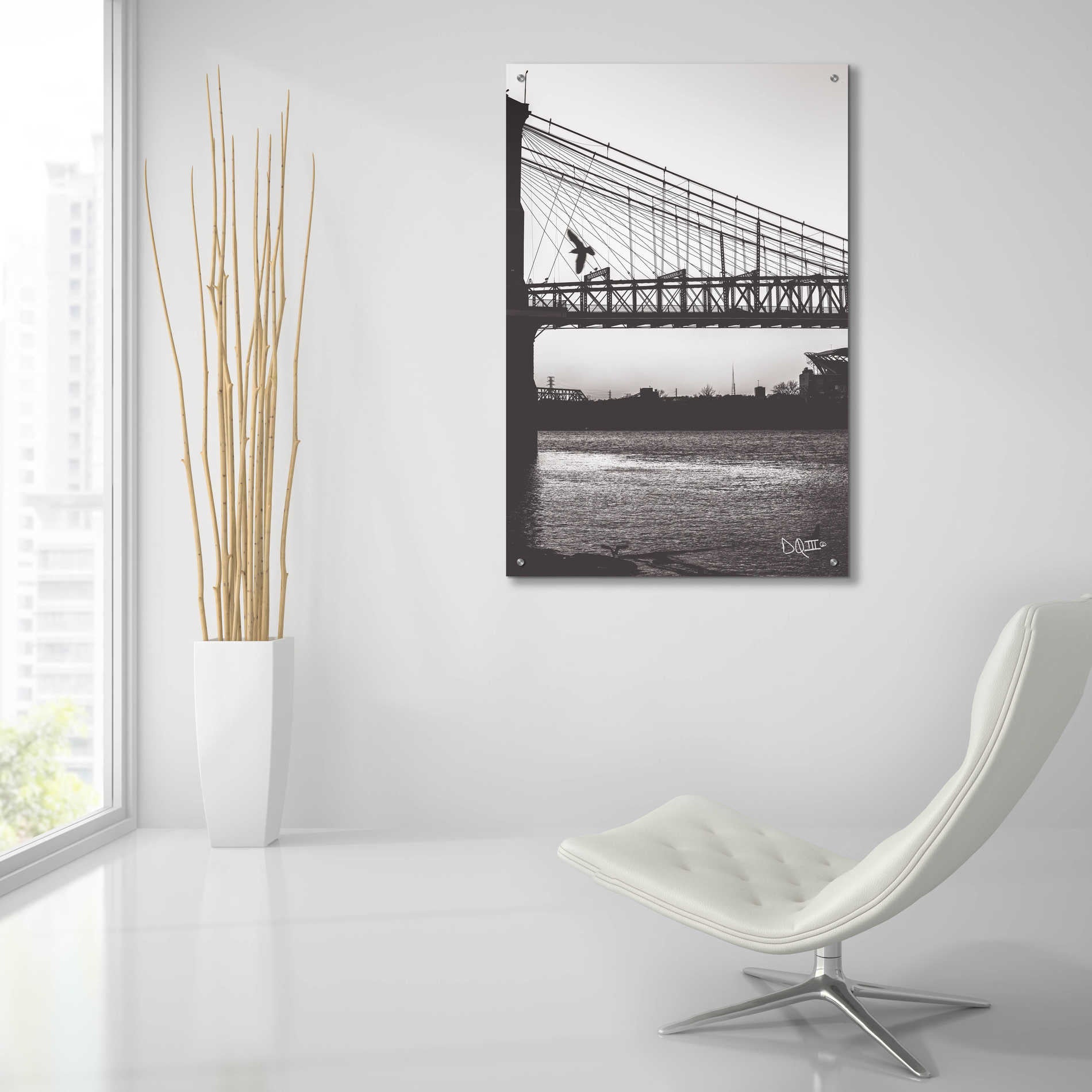 Epic Art 'Suspension Bridge II' by Donnie Quillen, Acrylic Glass Wall Art,24x36