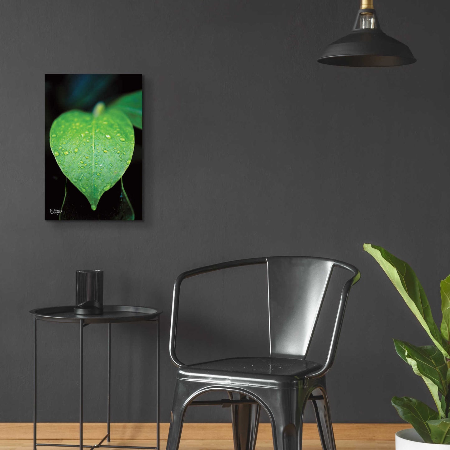 Epic Art 'Green Leaf' by Donnie Quillen, Acrylic Glass Wall Art,16x24