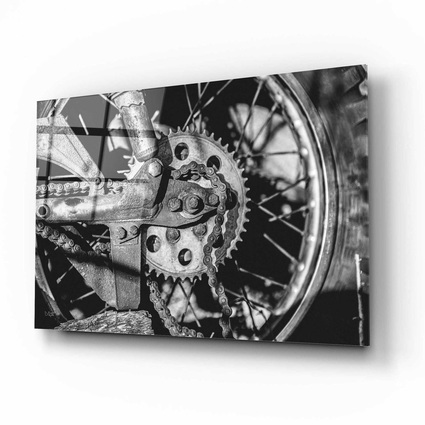 Epic Art 'Rusted Spoke' by Donnie Quillen, Acrylic Glass Wall Art,16x12