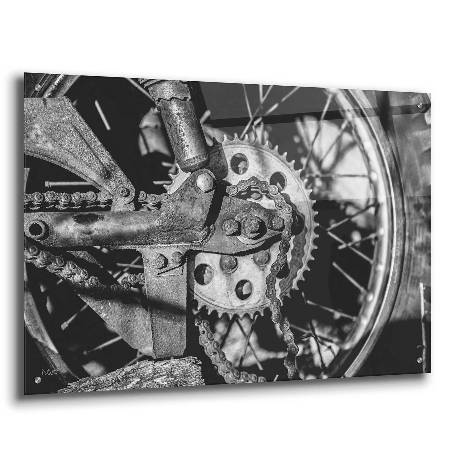 Epic Art 'Rusted Spoke' by Donnie Quillen, Acrylic Glass Wall Art,36x24