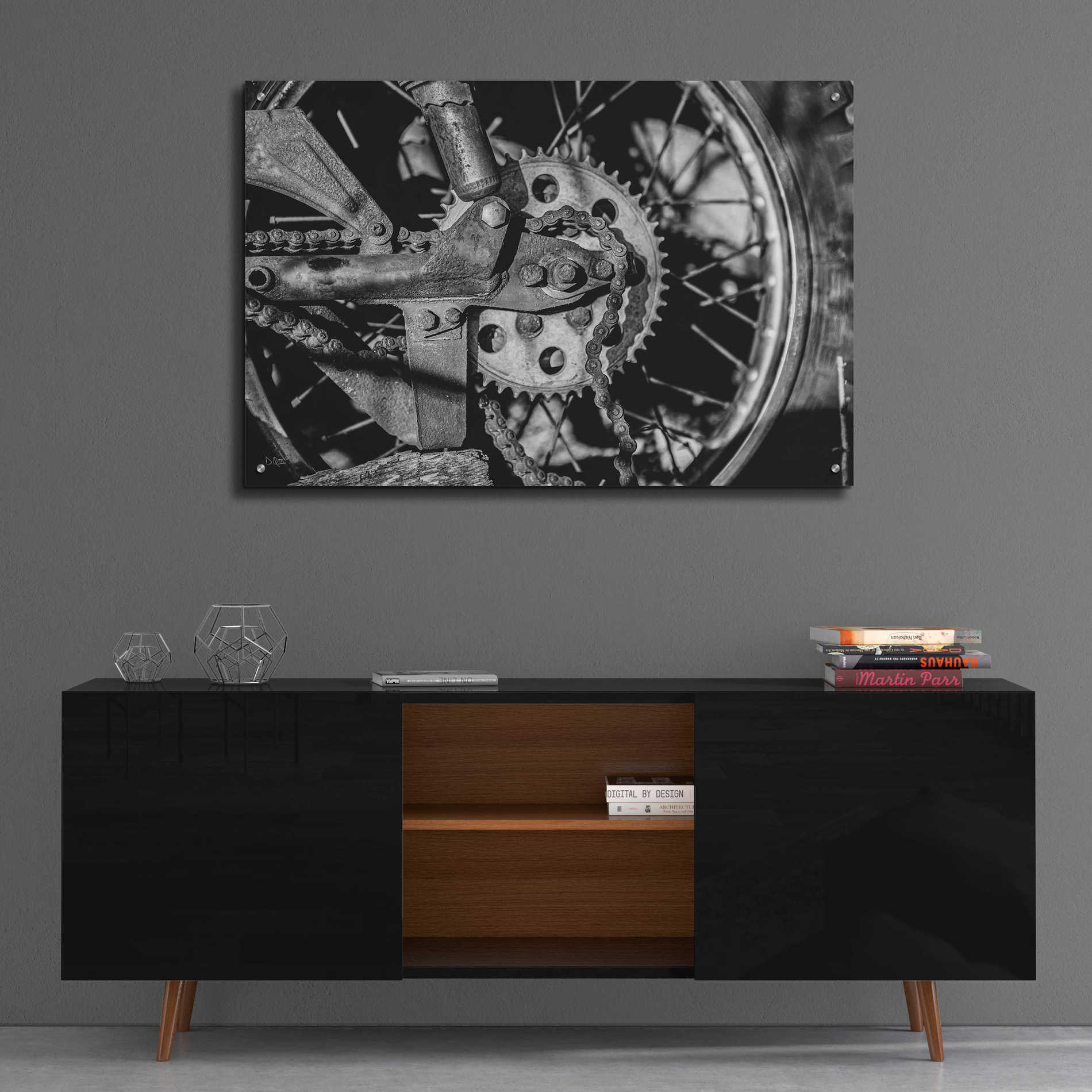 Epic Art 'Rusted Spoke' by Donnie Quillen, Acrylic Glass Wall Art,36x24