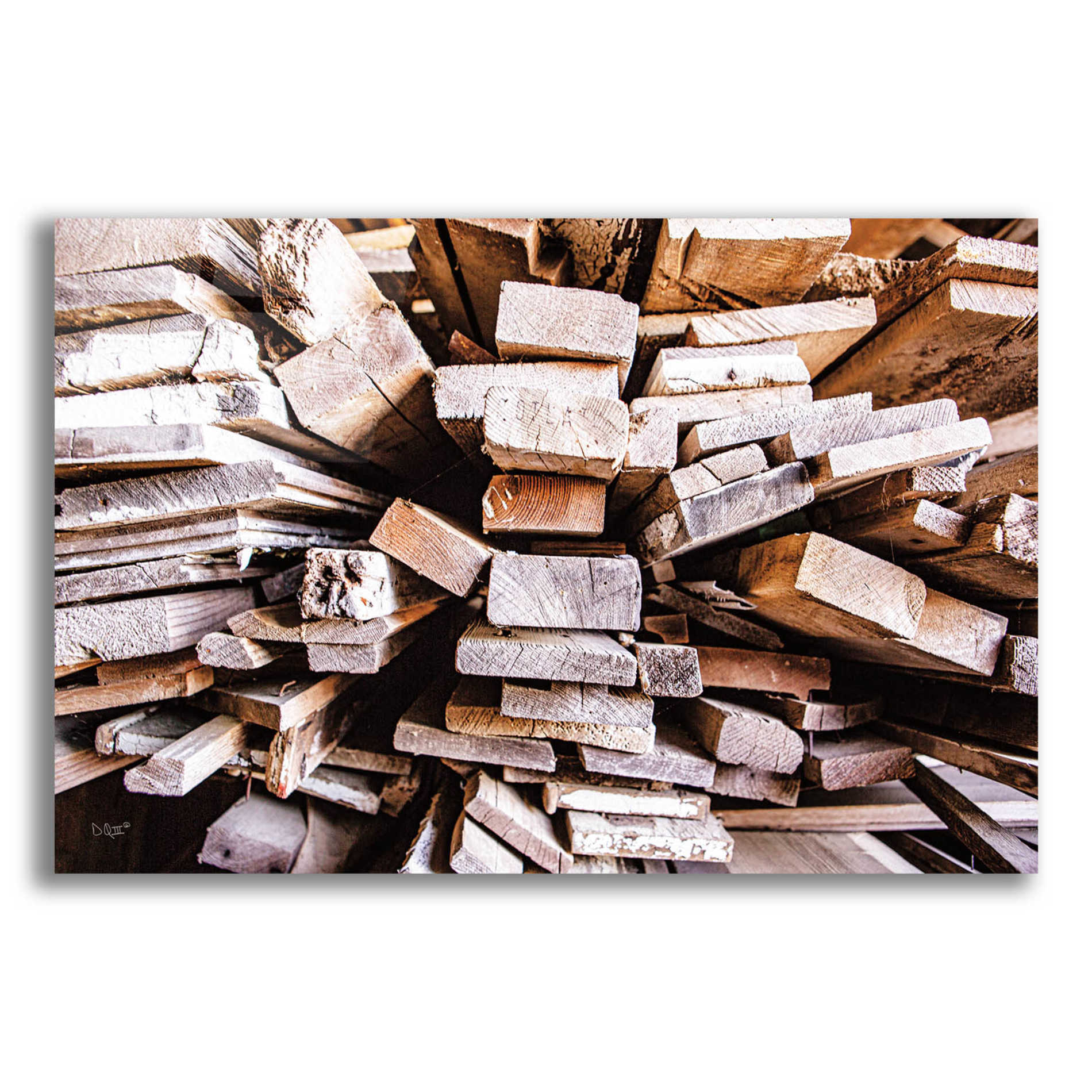 Epic Art 'Wood Pile' by Donnie Quillen, Acrylic Glass Wall Art