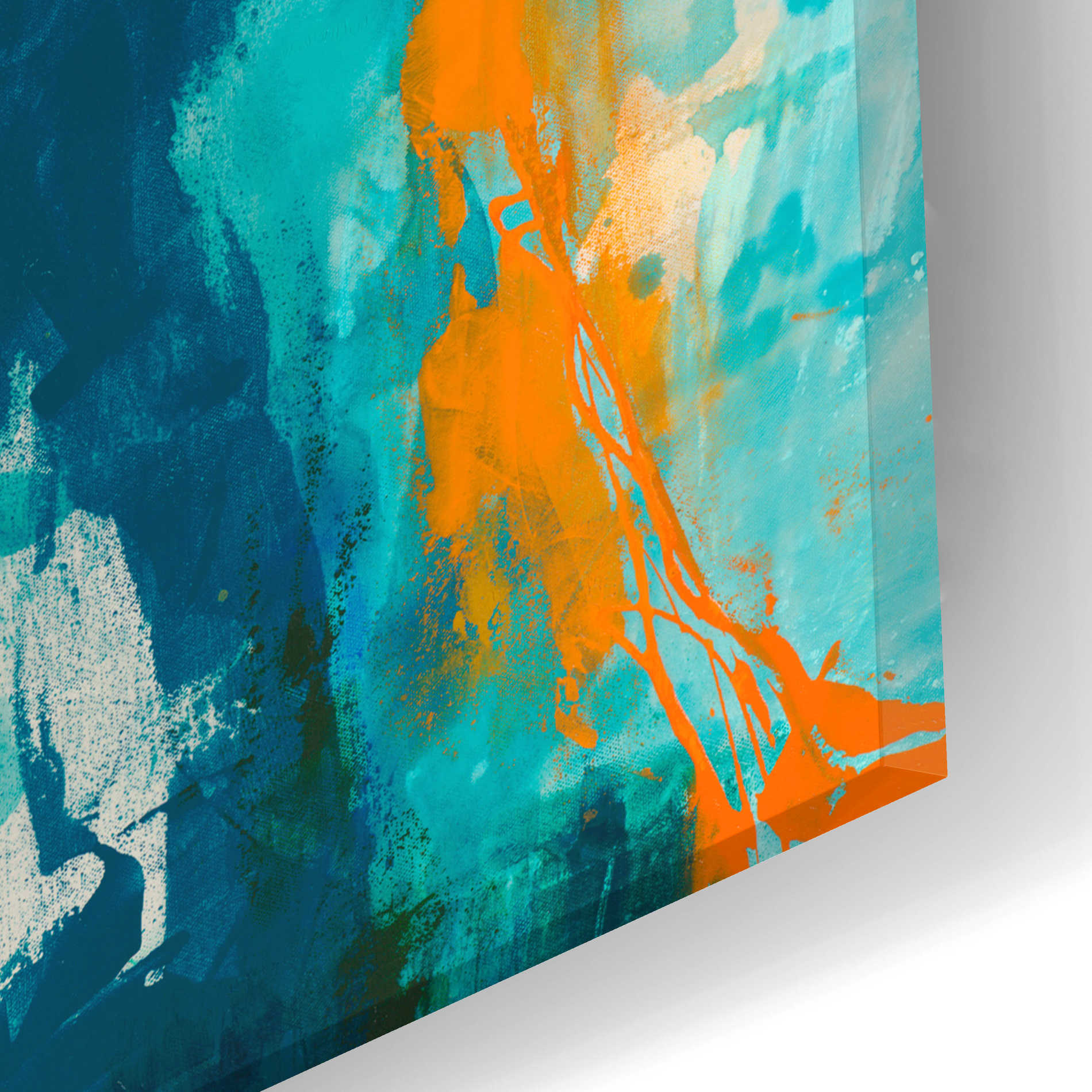 Epic Art 'Tidal Abstract I' by Sisa Jasper,' Acrylic Glass Wall Art,24x12