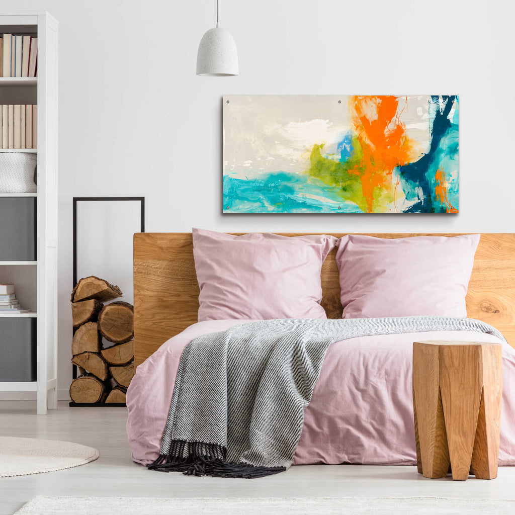 Epic Art 'Tidal Abstract I' by Sisa Jasper,' Acrylic Glass Wall Art,48x24
