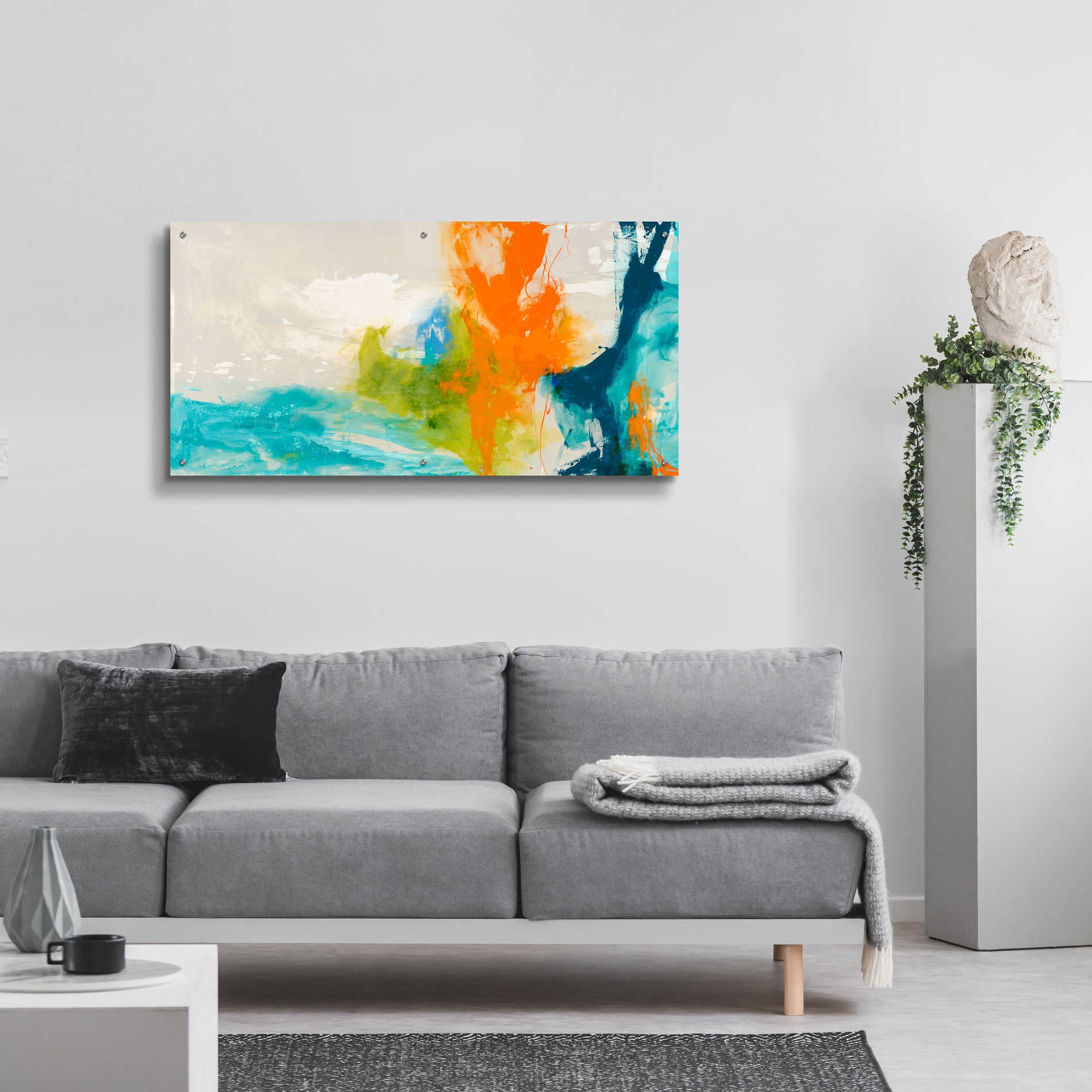 Epic Art 'Tidal Abstract I' by Sisa Jasper,' Acrylic Glass Wall Art,48x24