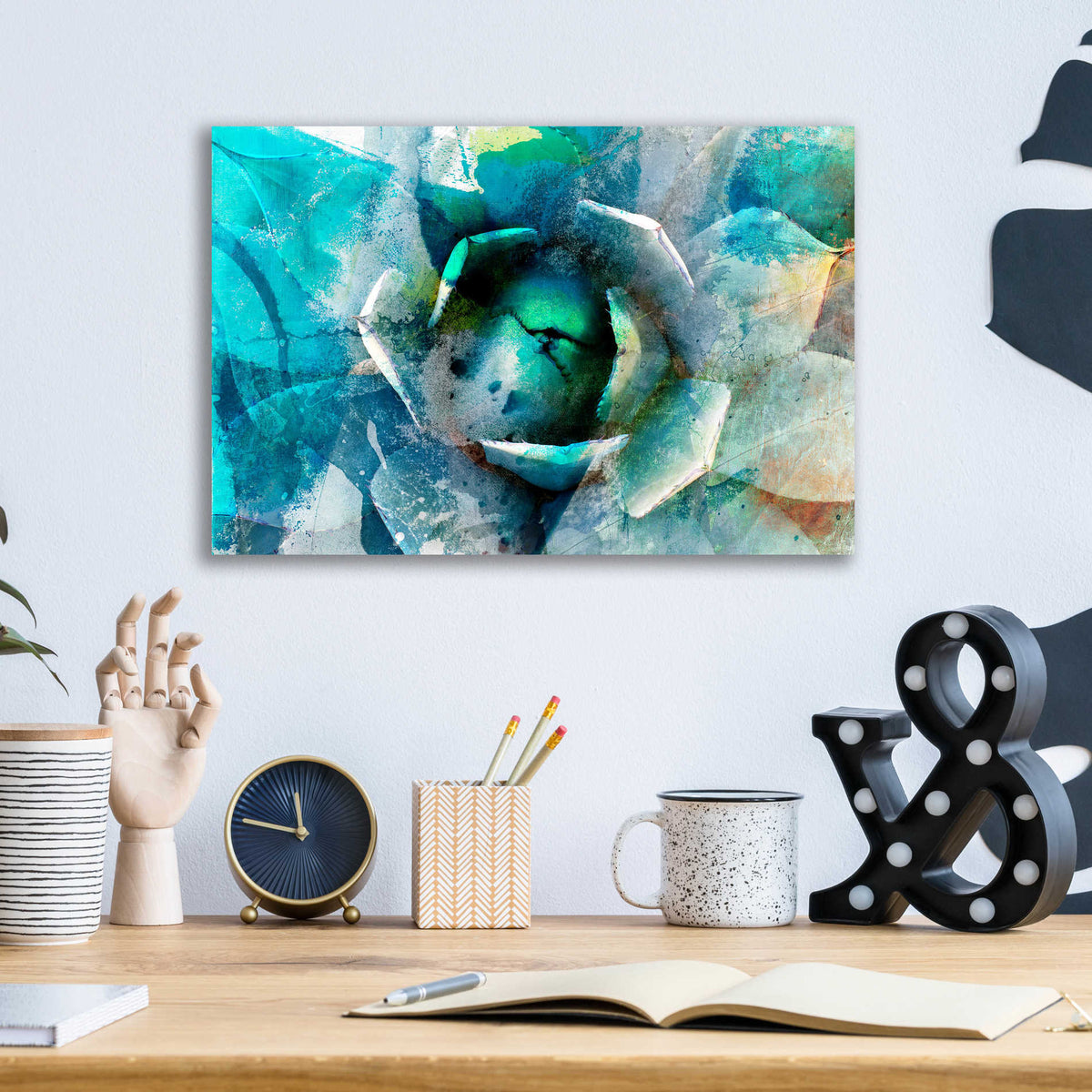 Epic Art 'Agave Abstract I' by Sisa Jasper,' Acrylic Glass Wall Art,16x12