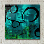 Epic Art 'Turquoise Element II' by Sisa Jasper,' Acrylic Glass Wall Art,12x12