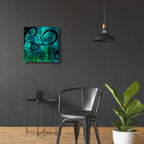 Epic Art 'Turquoise Element II' by Sisa Jasper,' Acrylic Glass Wall Art,24x24