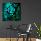 Epic Art 'Turquoise Element III' by Sisa Jasper,' Acrylic Glass Wall Art,36x36