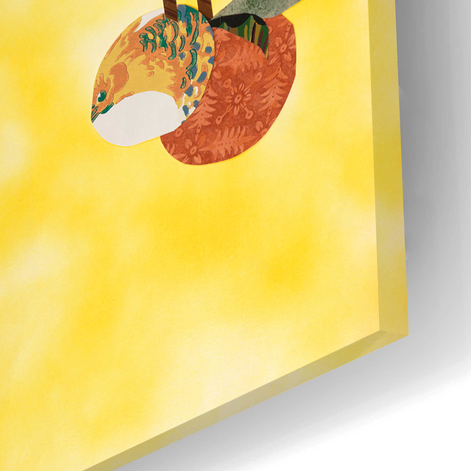 Epic Art 'Yellow Orange Tree' by Sisa Jasper,' Acrylic Glass Wall Art,24x16