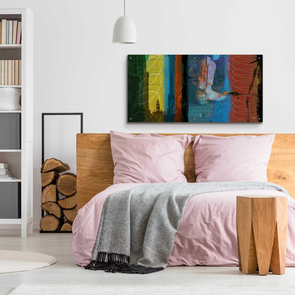 Epic Art 'Boot Collage' by Sisa Jasper,' Acrylic Glass Wall Art,48x24