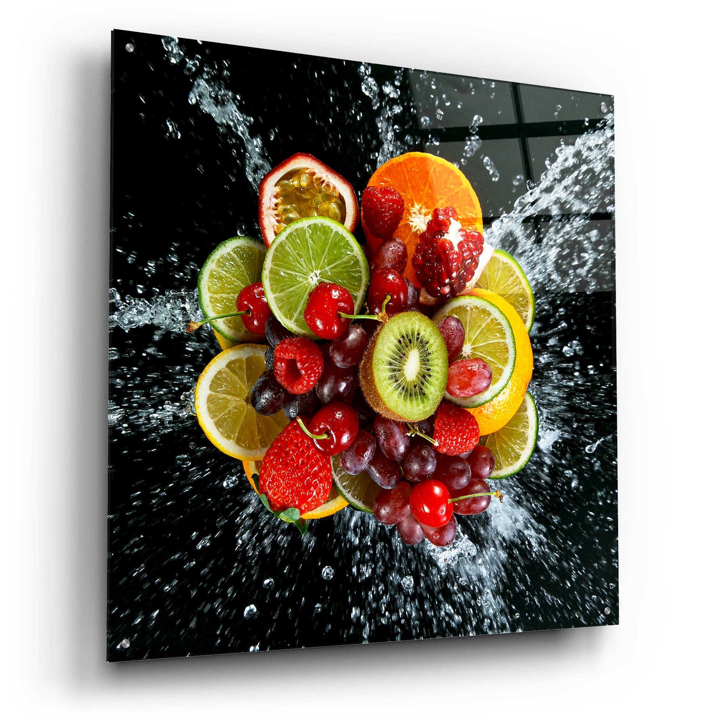 Epic Art 'Fruit Splash III,' Acrylic Glass Wall Art,36x36