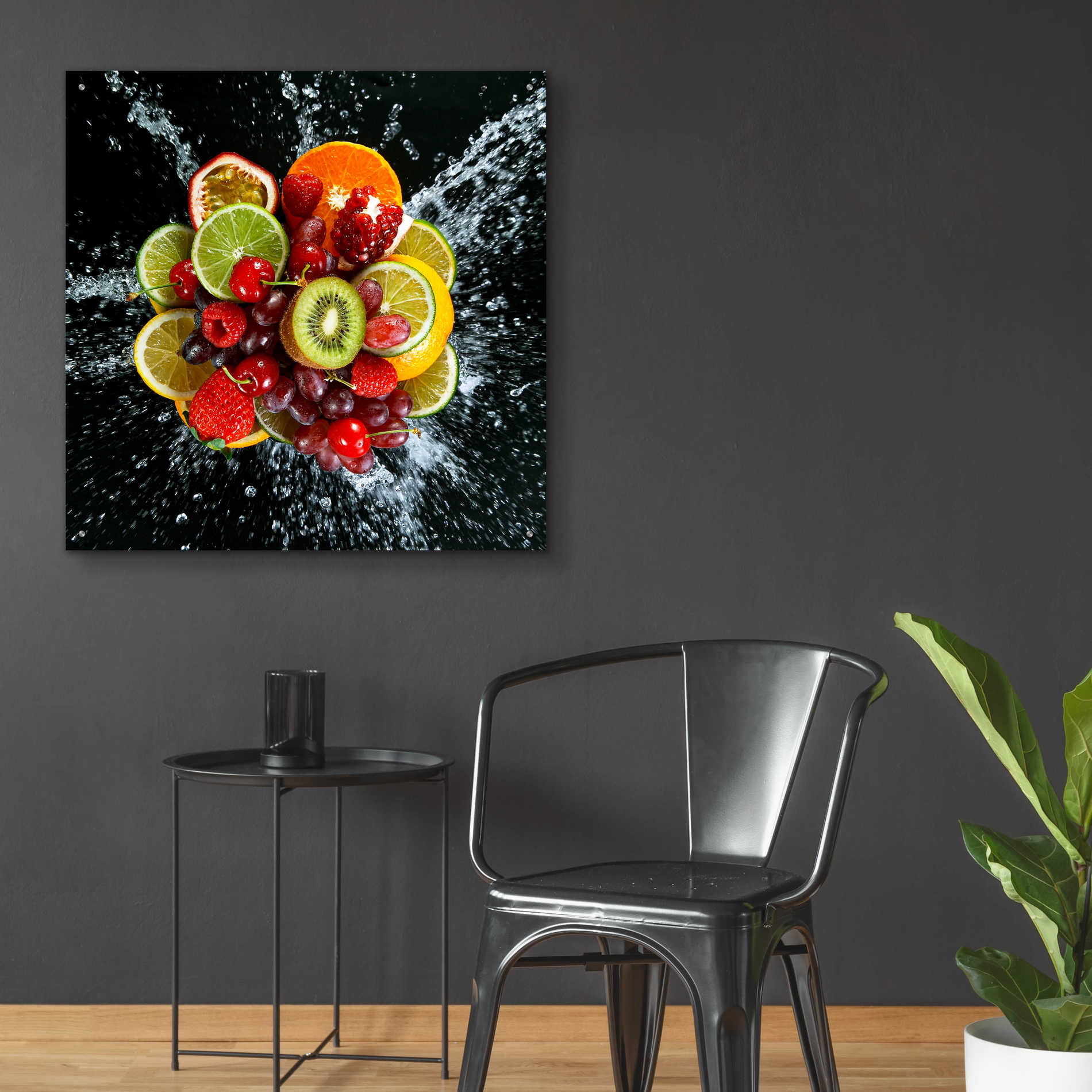 Epic Art 'Fruit Splash III,' Acrylic Glass Wall Art,36x36