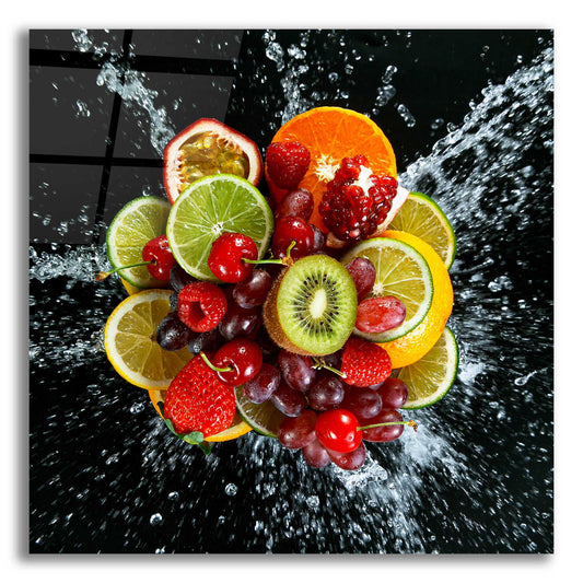 Epic Art 'Fruit Splash III,' Acrylic Glass Wall Art