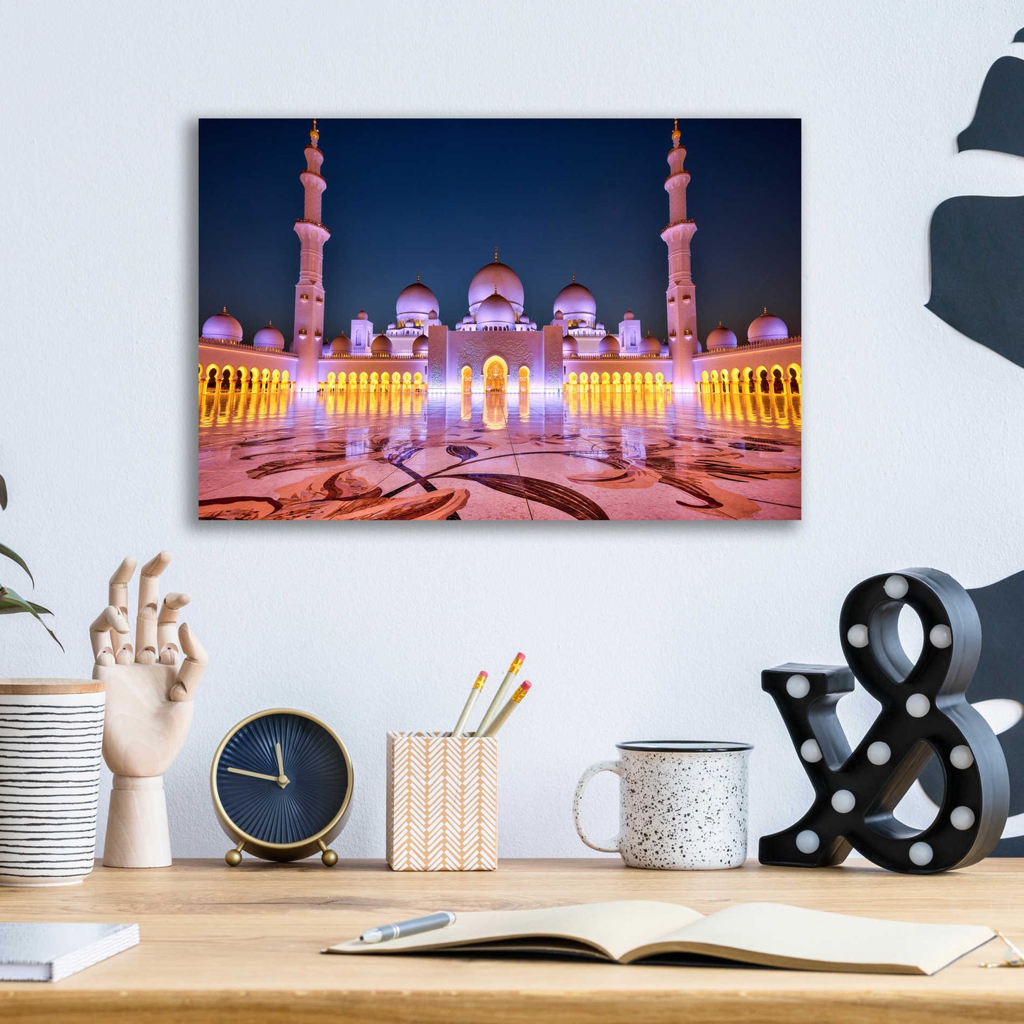 Epic Art 'Sheikh Zayed Grand Mosque,' Acrylic Glass Wall Art,16x12