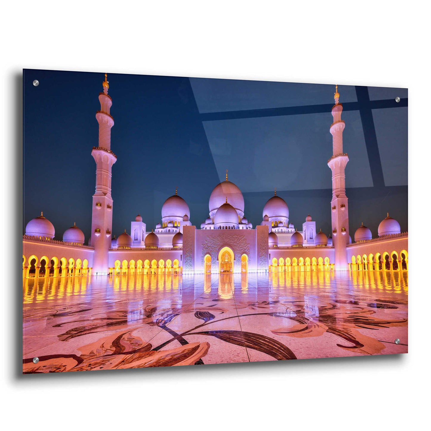 Epic Art 'Sheikh Zayed Grand Mosque,' Acrylic Glass Wall Art,36x24