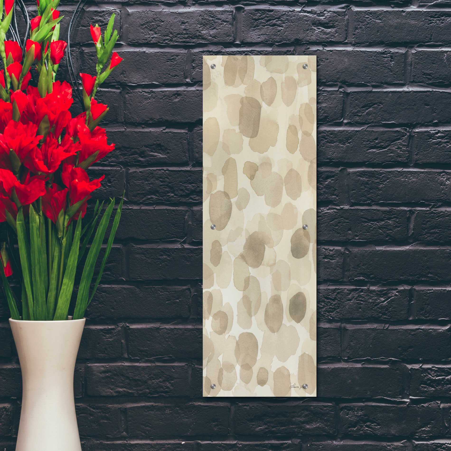 Epic Art 'Natural Abstract III' by Laura Horn, Acrylic Glass Wall Art,12x36