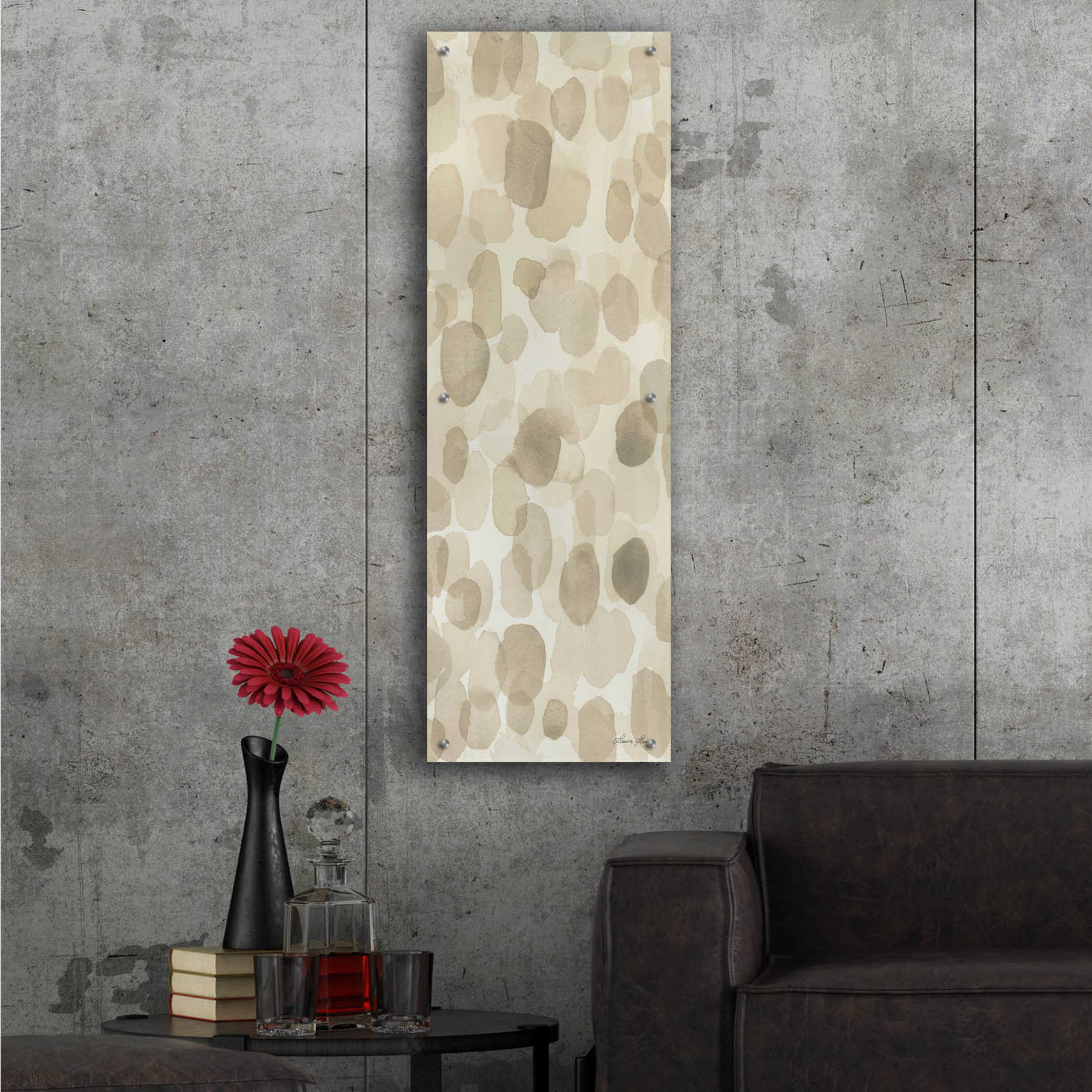 Epic Art 'Natural Abstract III' by Laura Horn, Acrylic Glass Wall Art,16x48