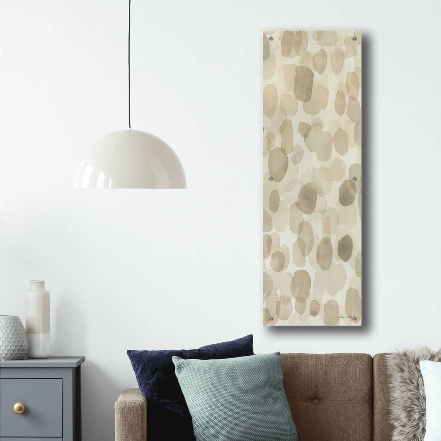Epic Art 'Natural Abstract III' by Laura Horn, Acrylic Glass Wall Art,16x48