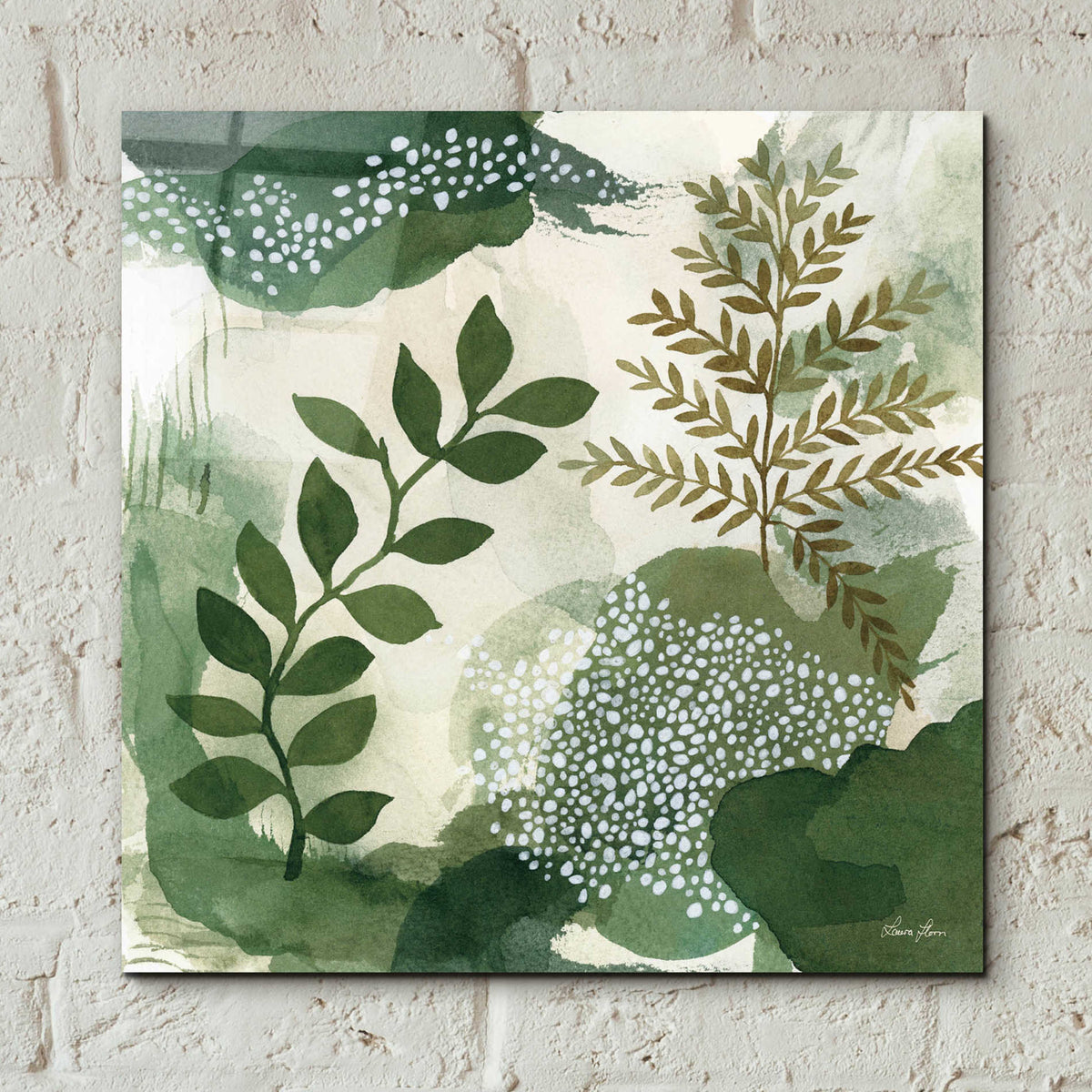 Epic Art 'Woodland Walk I' by Laura Horn, Acrylic Glass Wall Art,12x12