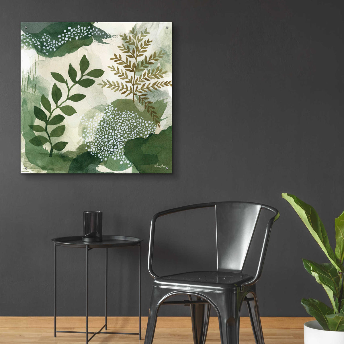 Epic Art 'Woodland Walk I' by Laura Horn, Acrylic Glass Wall Art,36x36