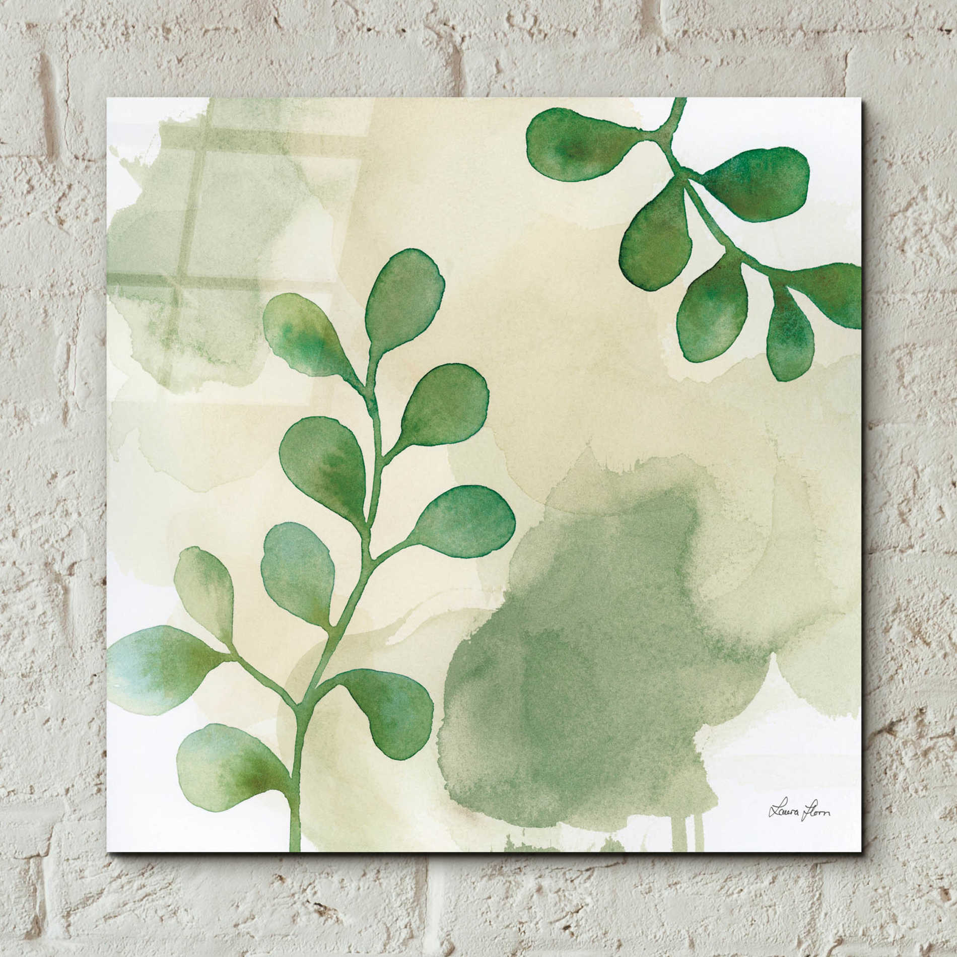 Epic Art 'Woodland Walk II' by Laura Horn, Acrylic Glass Wall Art,12x12