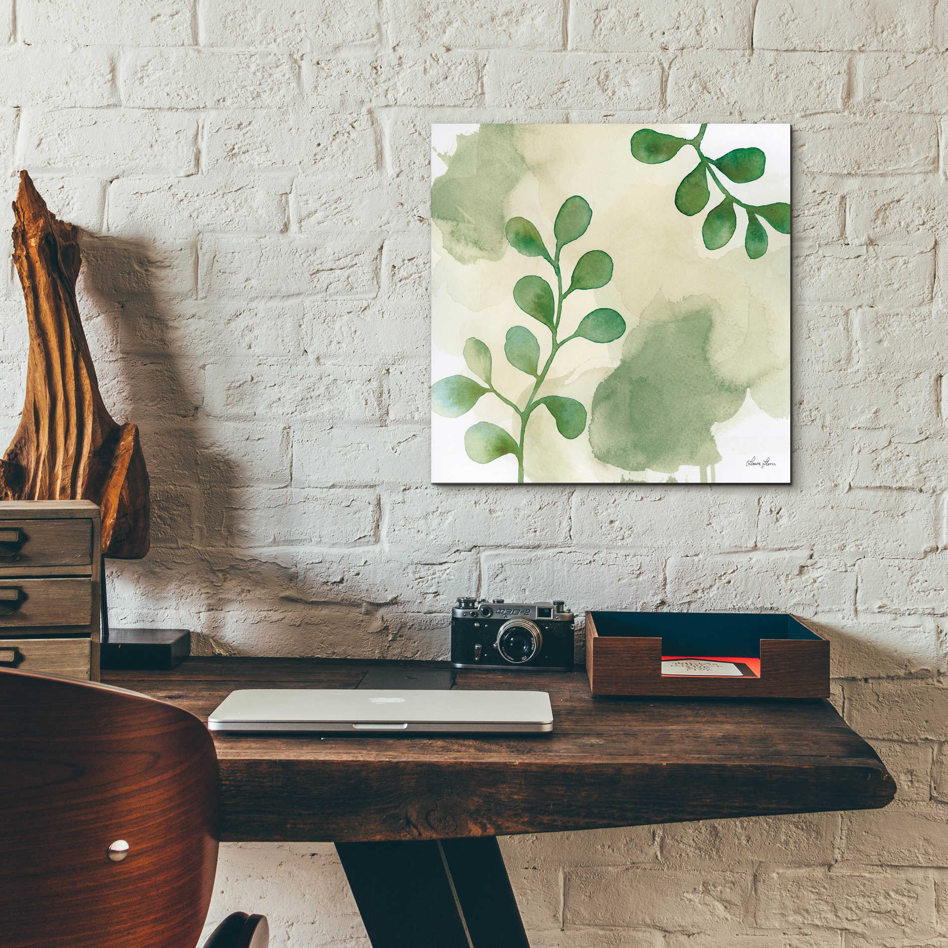 Epic Art 'Woodland Walk II' by Laura Horn, Acrylic Glass Wall Art,12x12