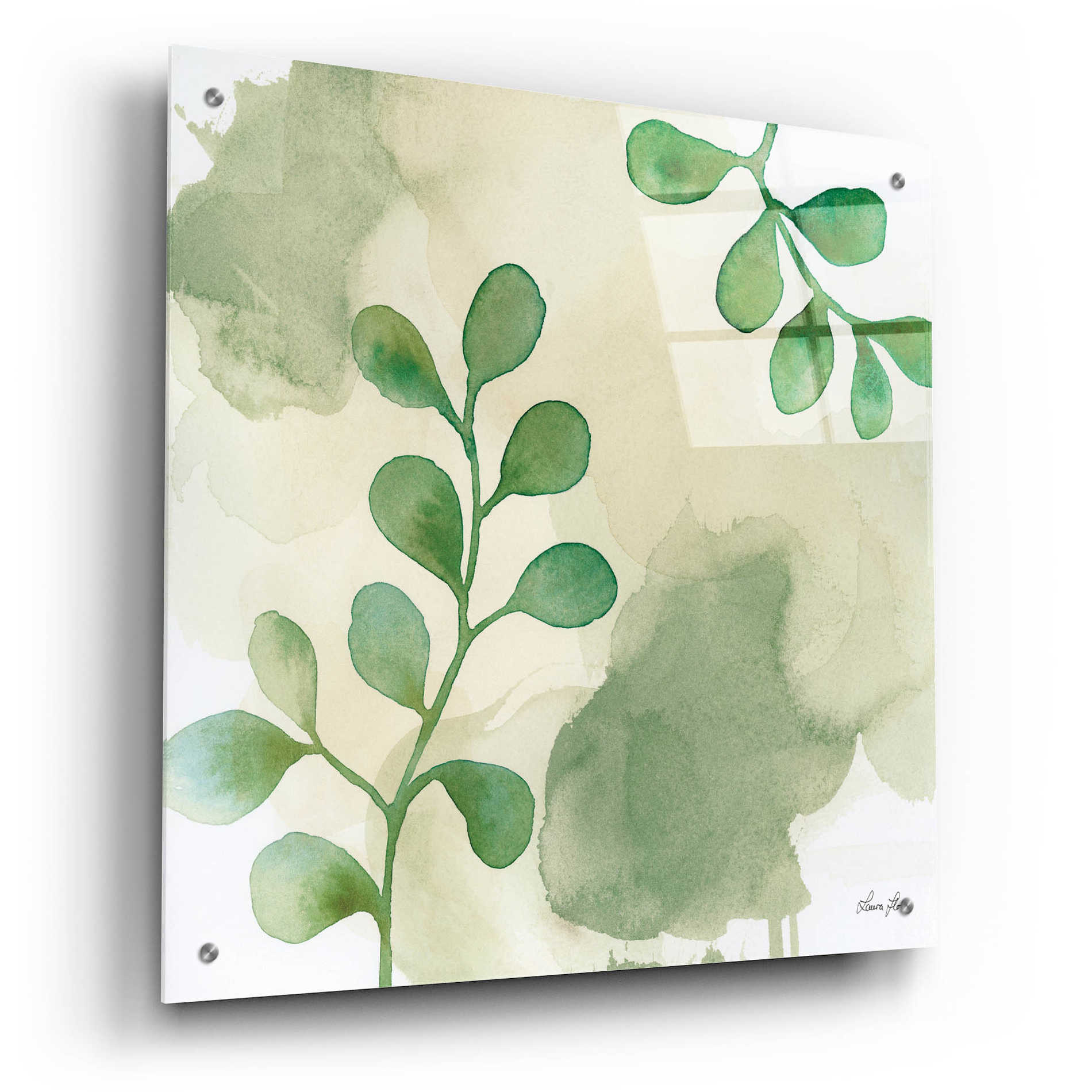 Epic Art 'Woodland Walk II' by Laura Horn, Acrylic Glass Wall Art,24x24