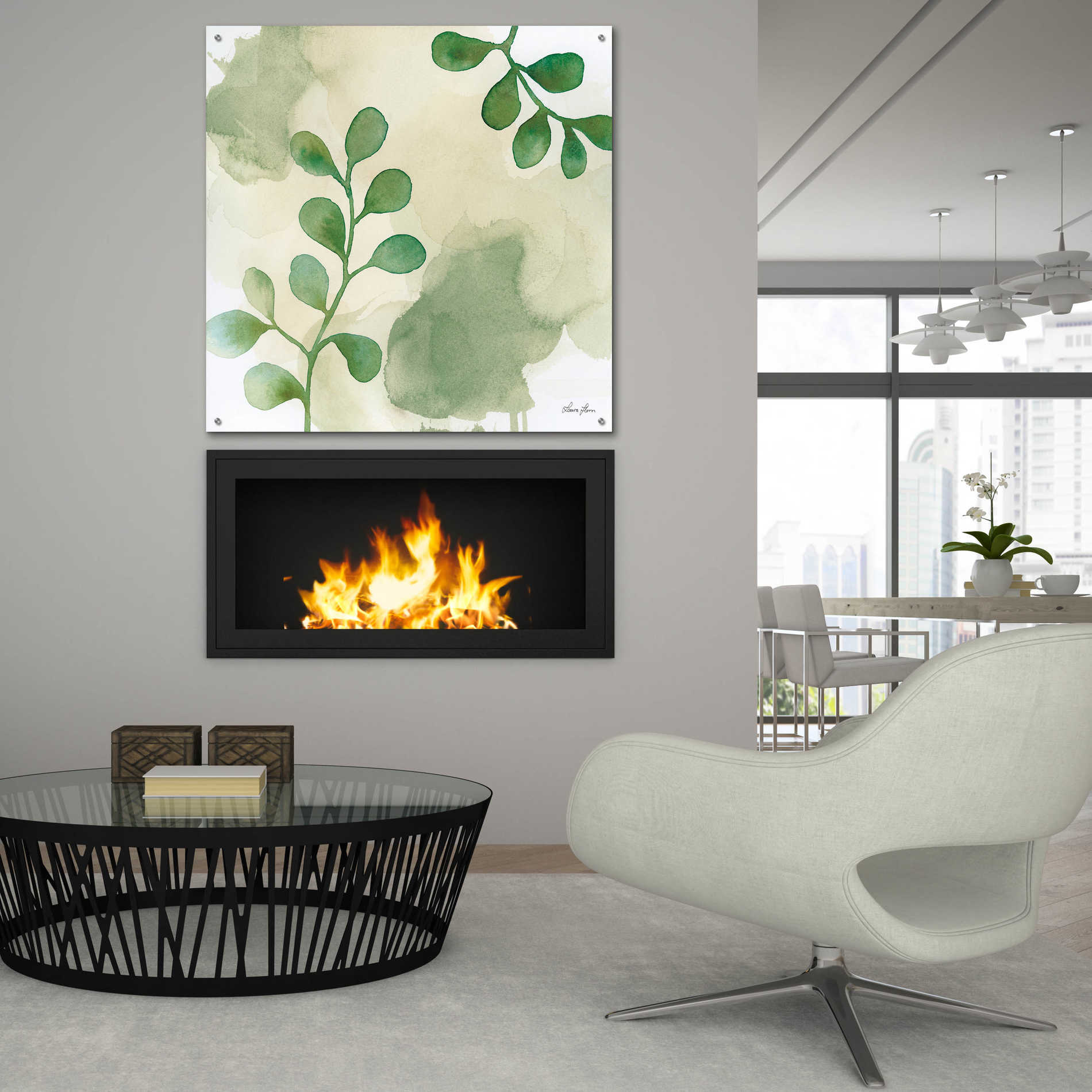 Epic Art 'Woodland Walk II' by Laura Horn, Acrylic Glass Wall Art,36x36