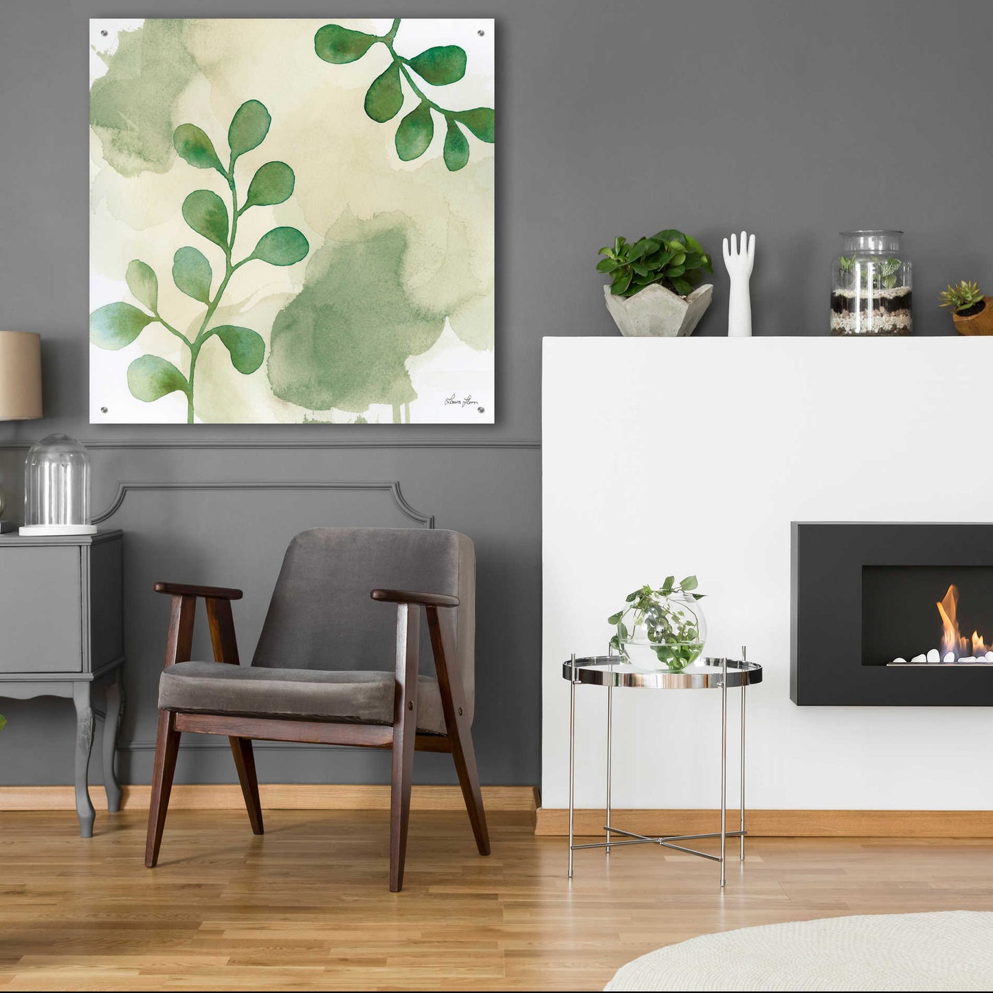 Epic Art 'Woodland Walk II' by Laura Horn, Acrylic Glass Wall Art,36x36