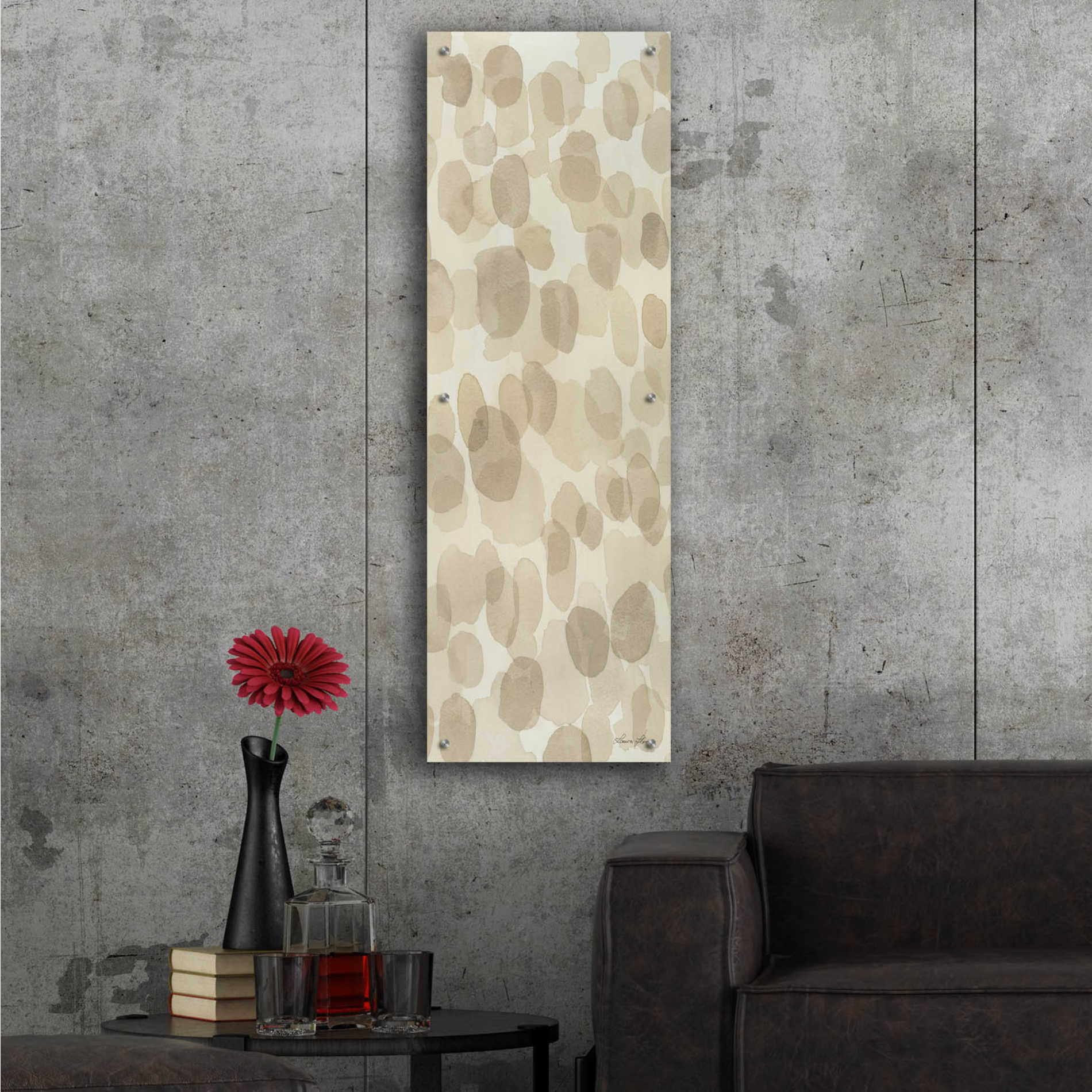 Epic Art 'Natural Abstract IV' by Laura Horn, Acrylic Glass Wall Art,16x48